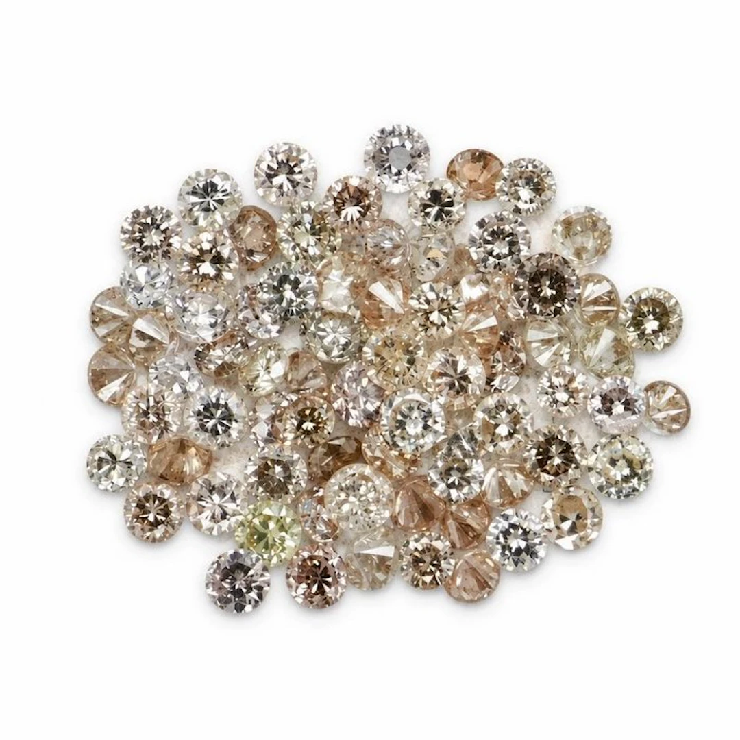 No reserve price - 75 pcs Diamond (Natural) - 1.12 ct - Round - VS1