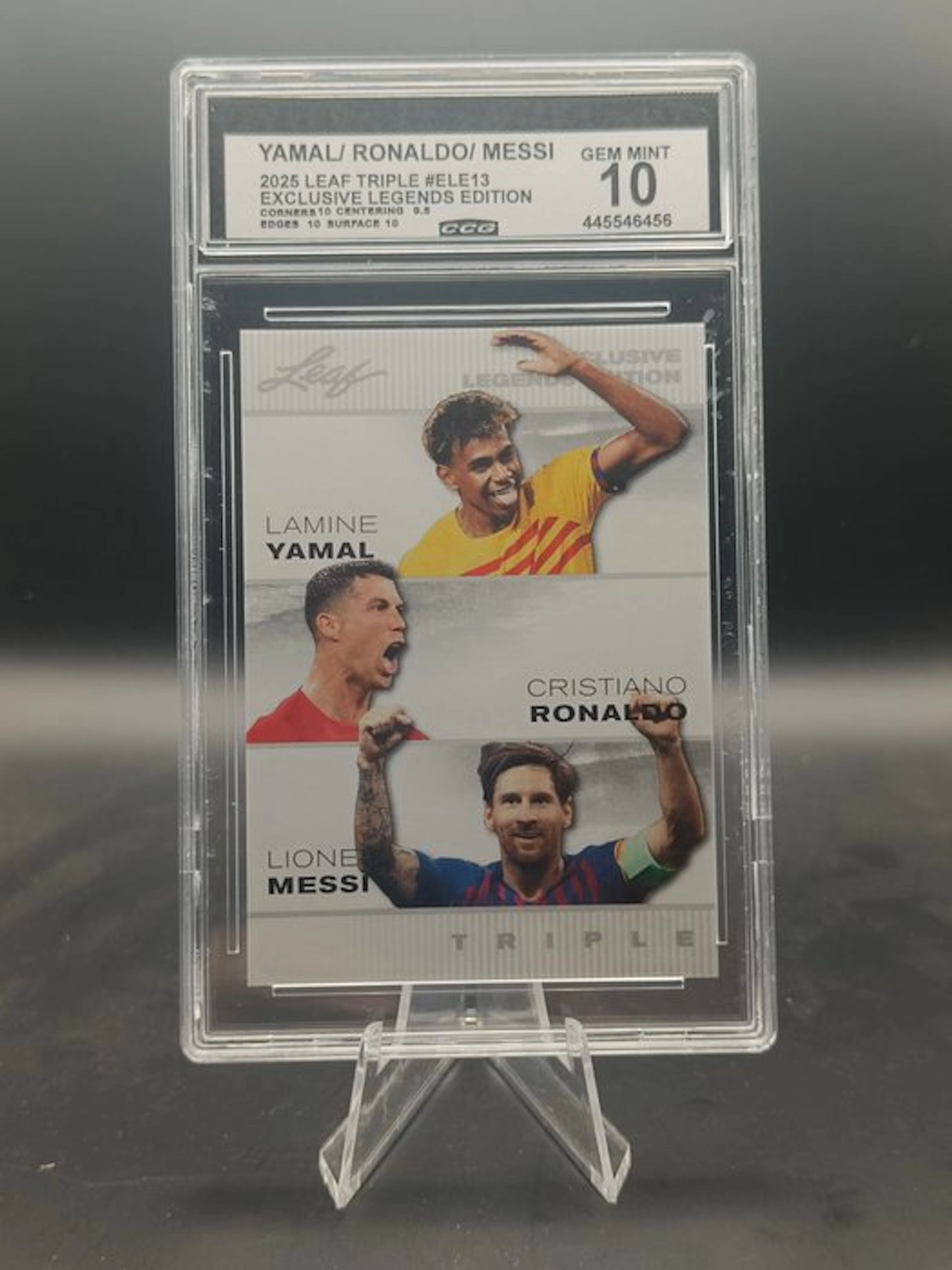 Leaf 2025 Yamal Ronaldo Messi #ELE13 - CCC 10 Graded card