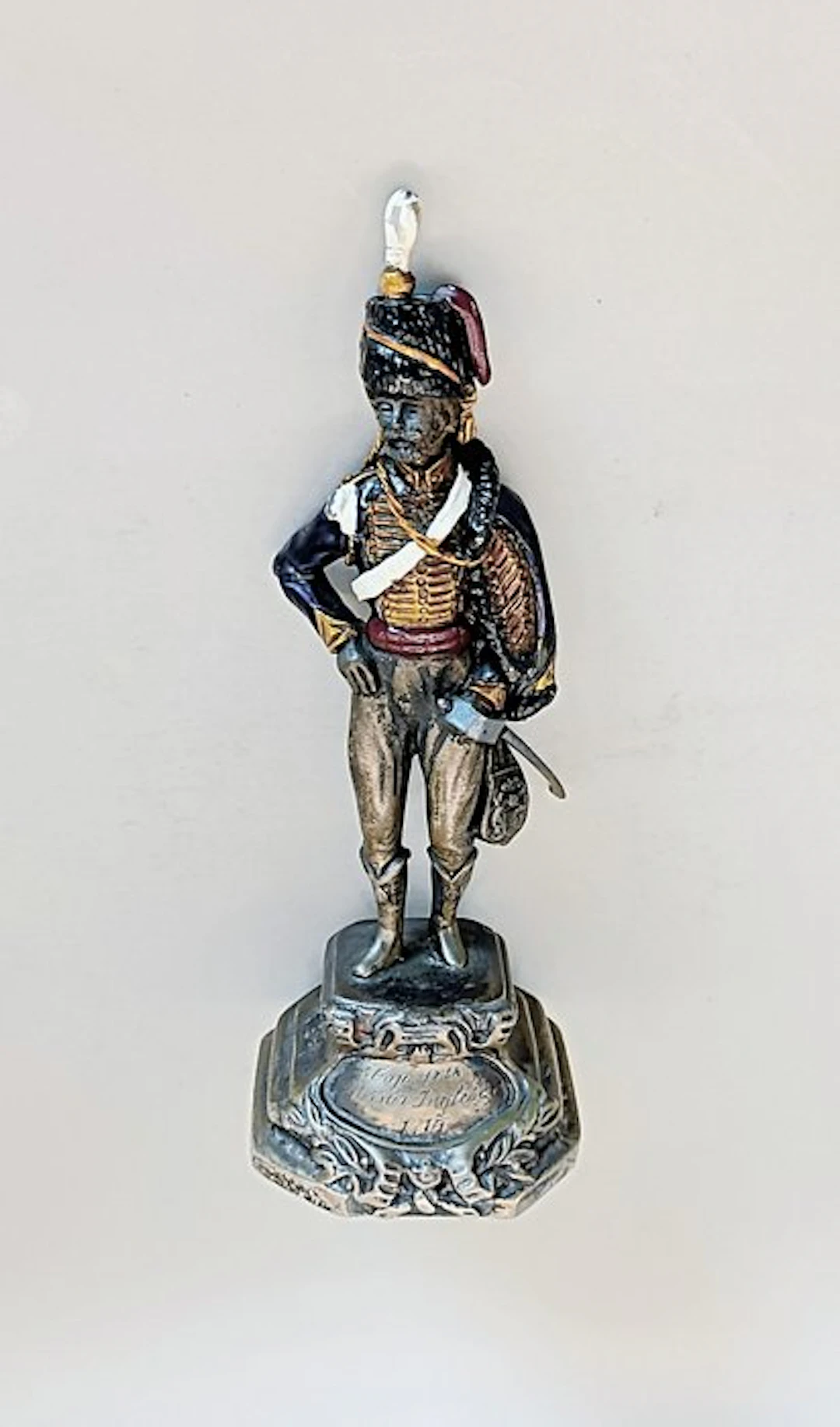 1815 Waterloo Battle Hussar Officer - Sculpture