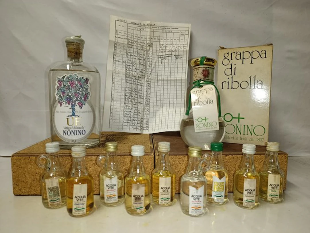 Nonino - Vitigni Bianchi 1984 + Ribolla 1975 + Miniature - 25cl