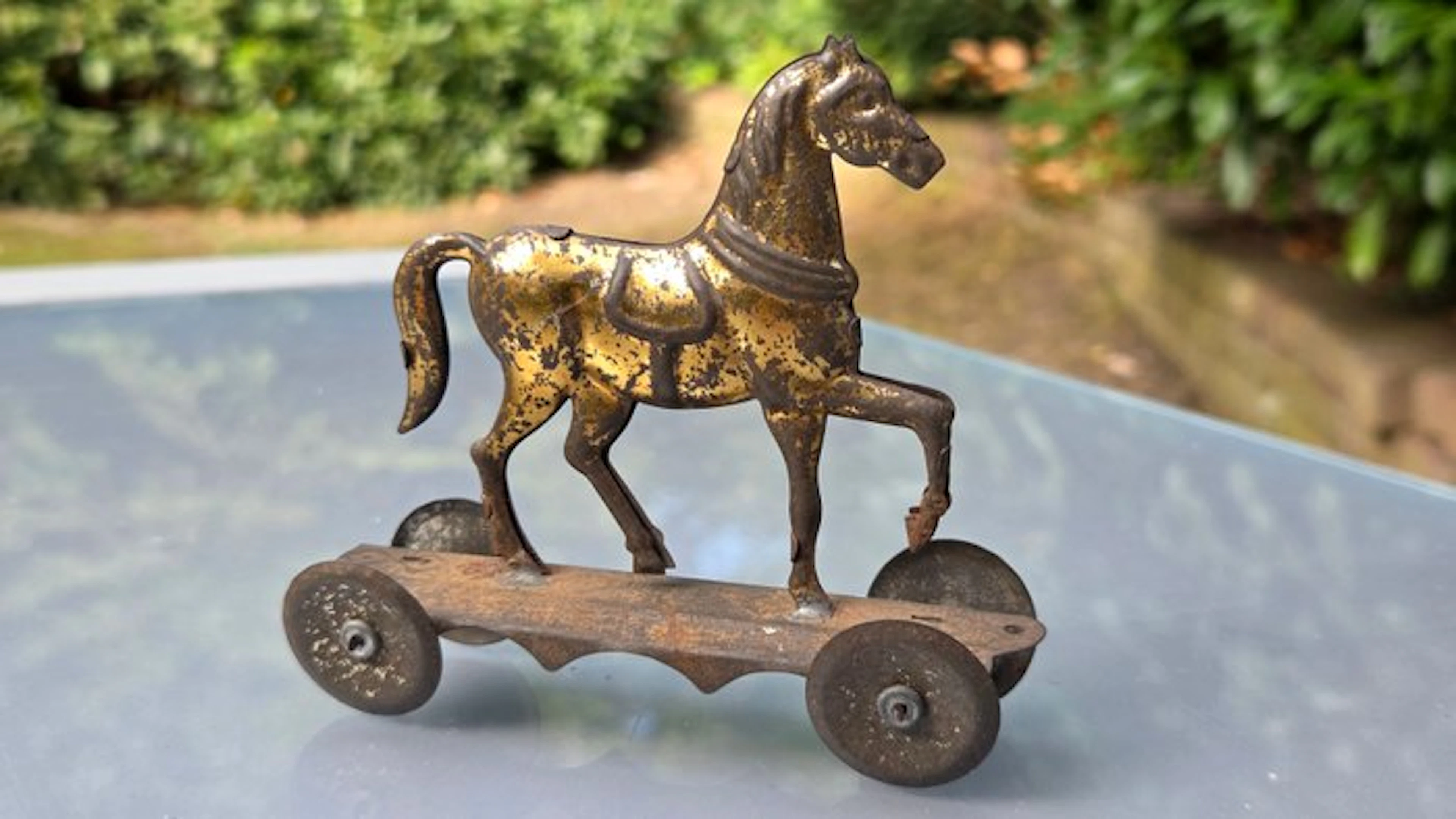 Onbekend - Tin toy - Blikken speelgoed penny toy paard...