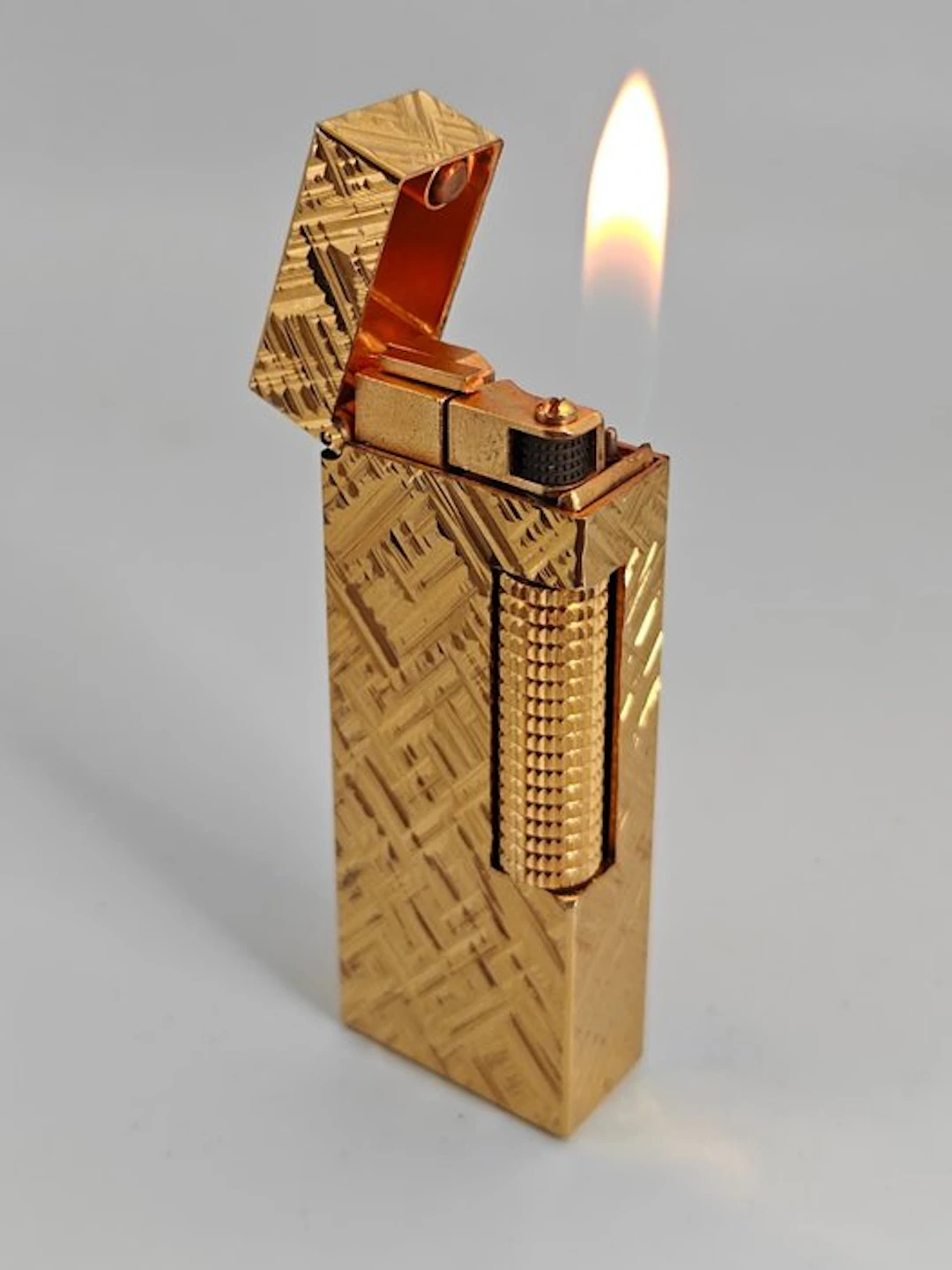 Dunhill - Rollagas - Bark Pattern - Lighter - Gold Plated
