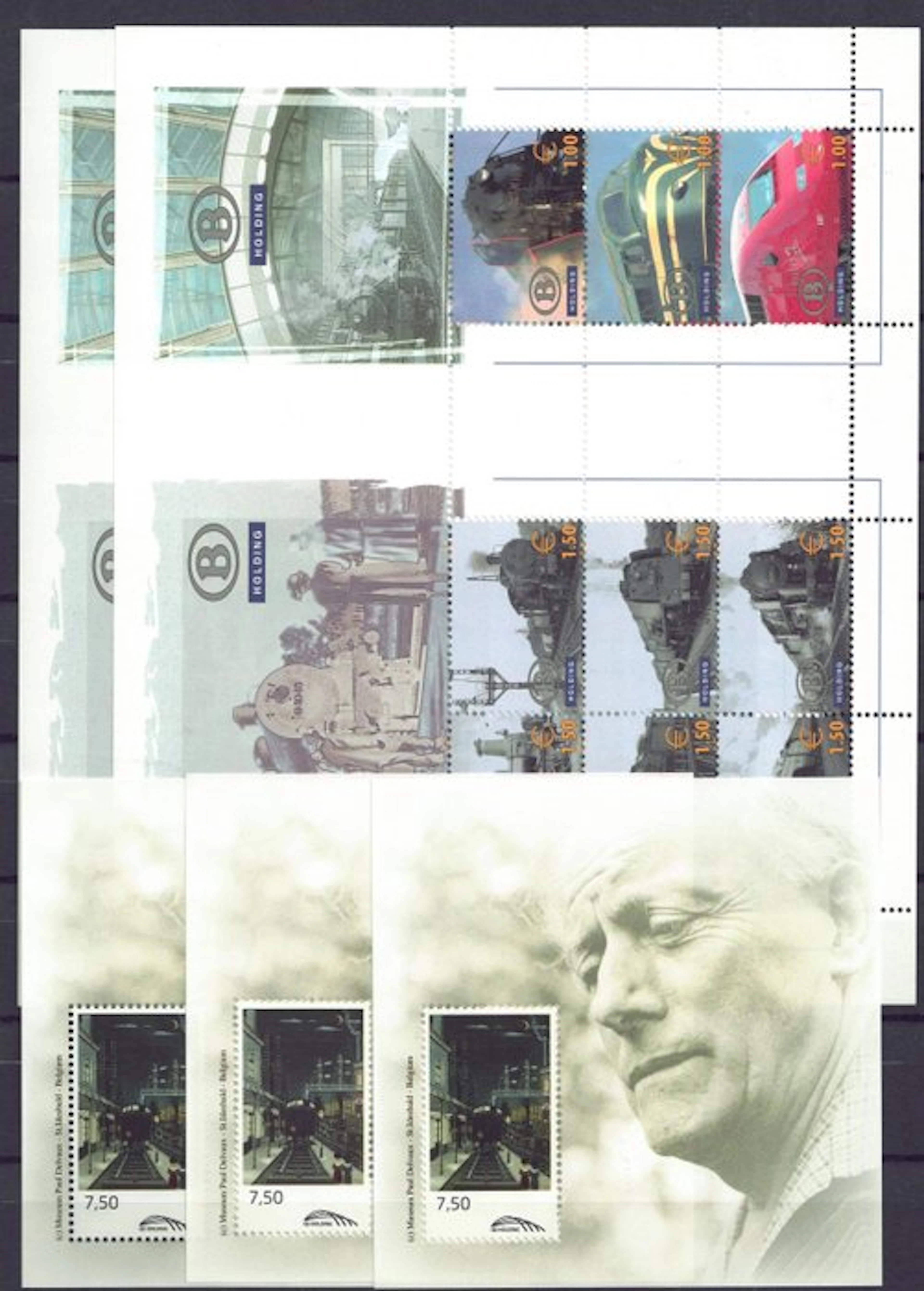 Belgium - Collection of various toothed TRV blocks, ideal for subdividing.