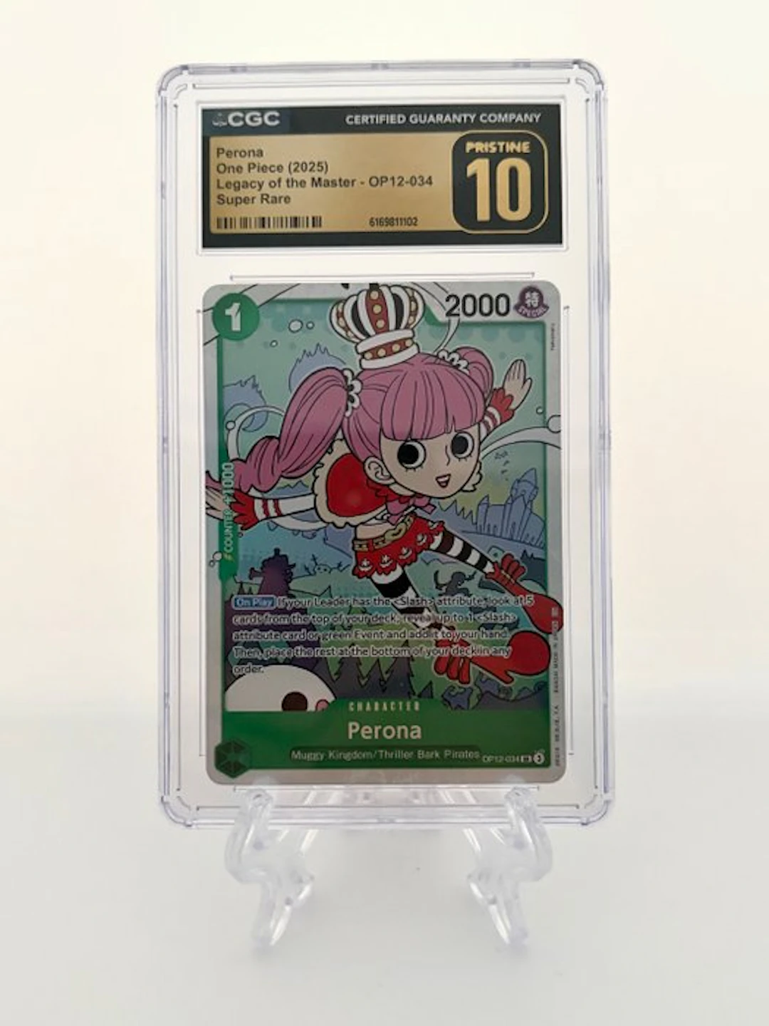 One Piece - 1 Graded card - One Piece - Perona - Legacy...
