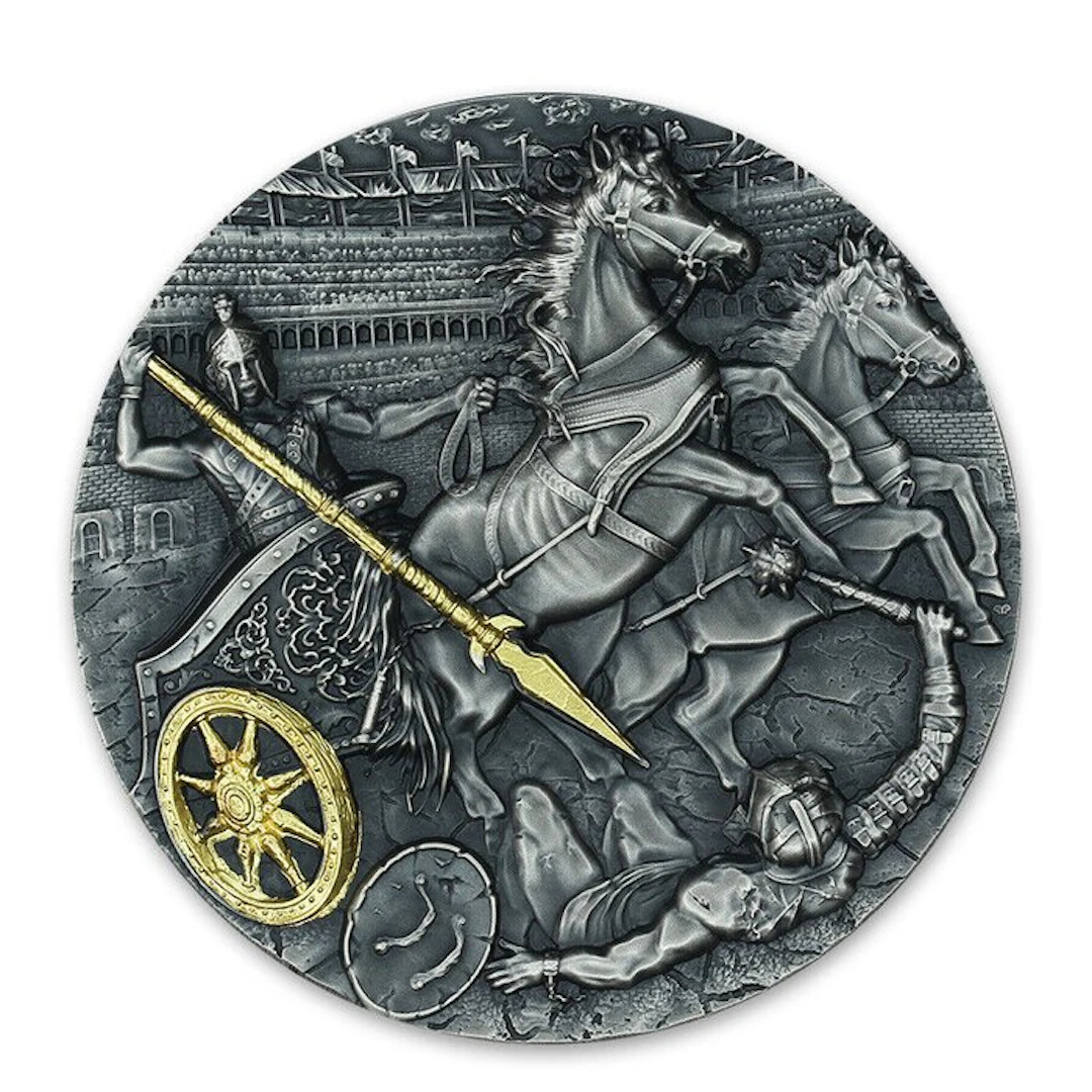 Niue. 5 Dollars 2019 Chariot - Rydwan Warfare, 2 Oz (.999)