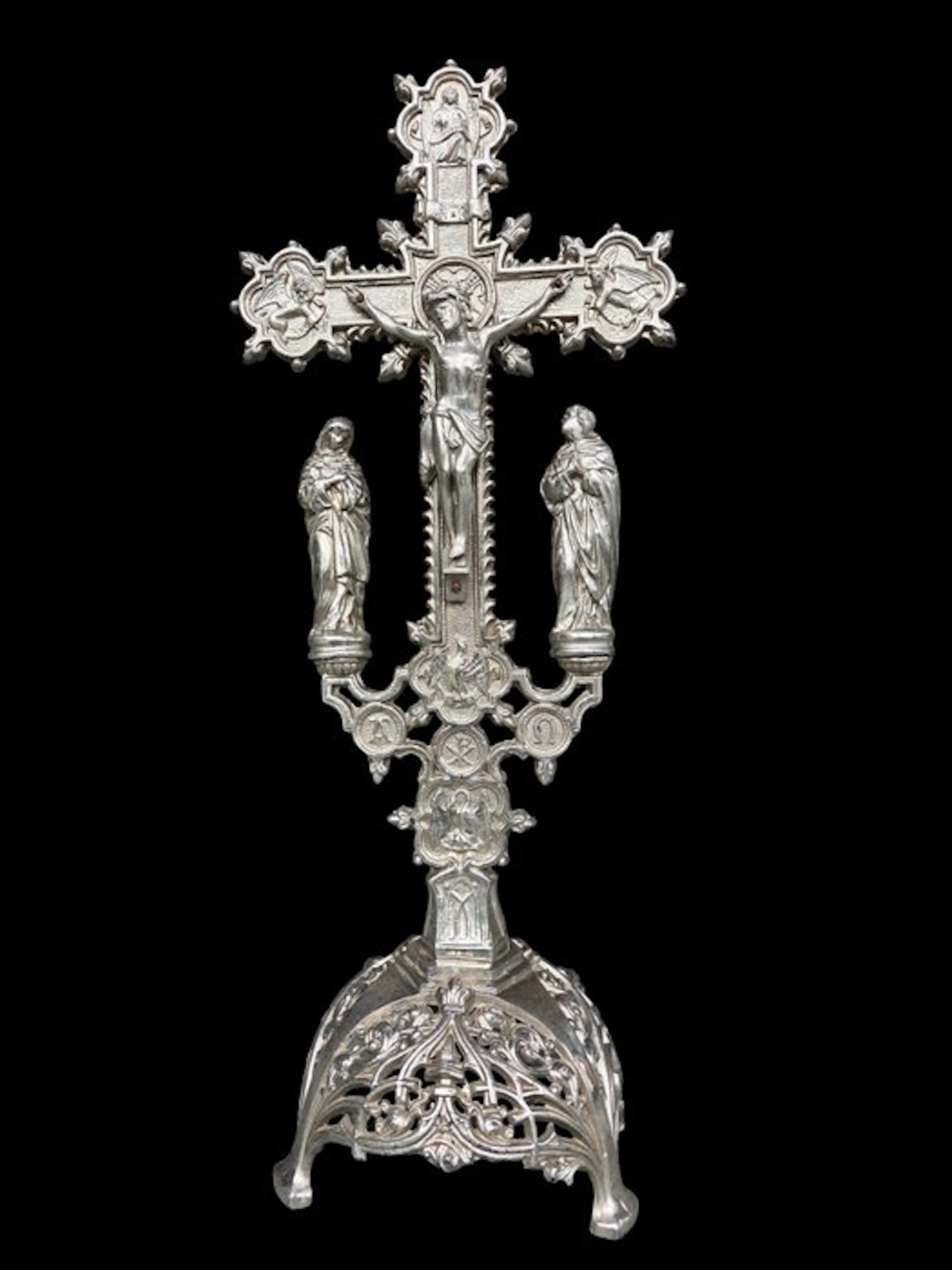 Baroque style Crucifix - Alloy - 1940-1950 - 45 cm