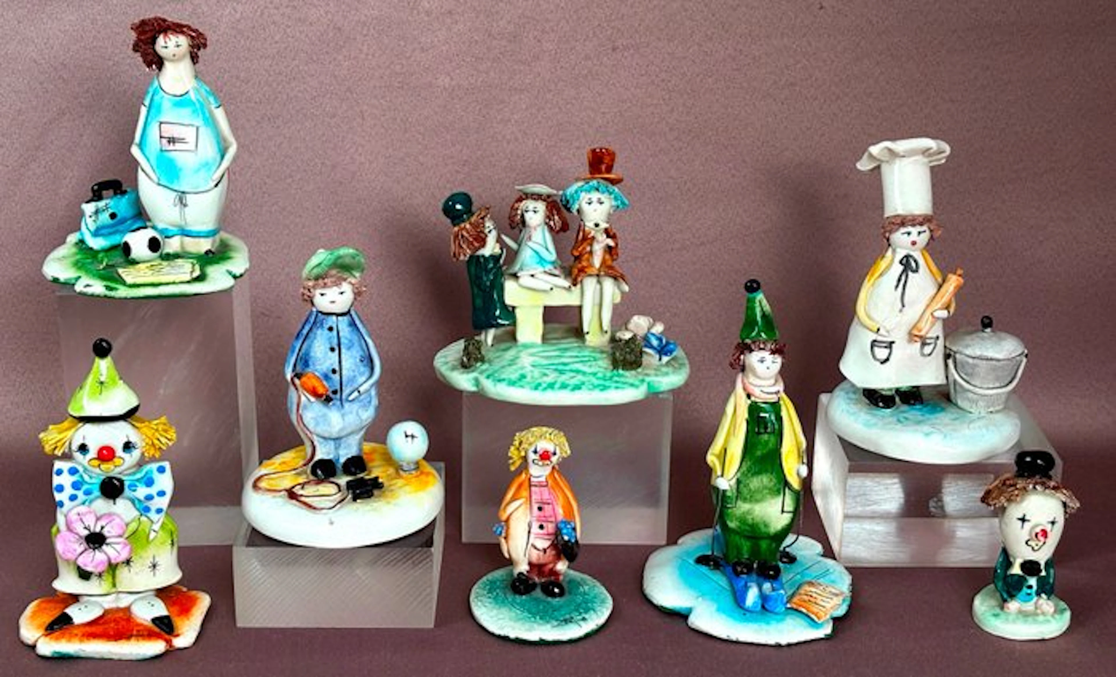 ZamPiva - Figurine - Collectie vintage ZamPiva figuurtjes (8) - Ceramic