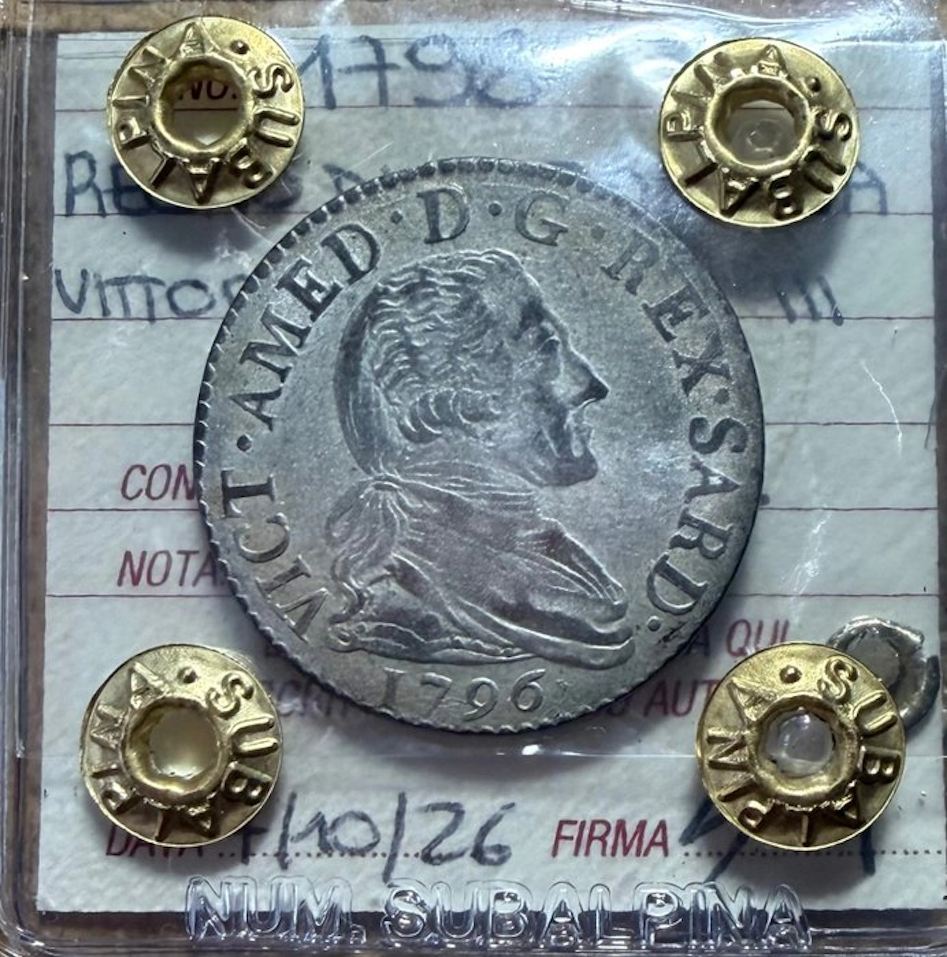 Italy, Kingdom of Sardinia Vittorio Amedeo III (1773-1796)