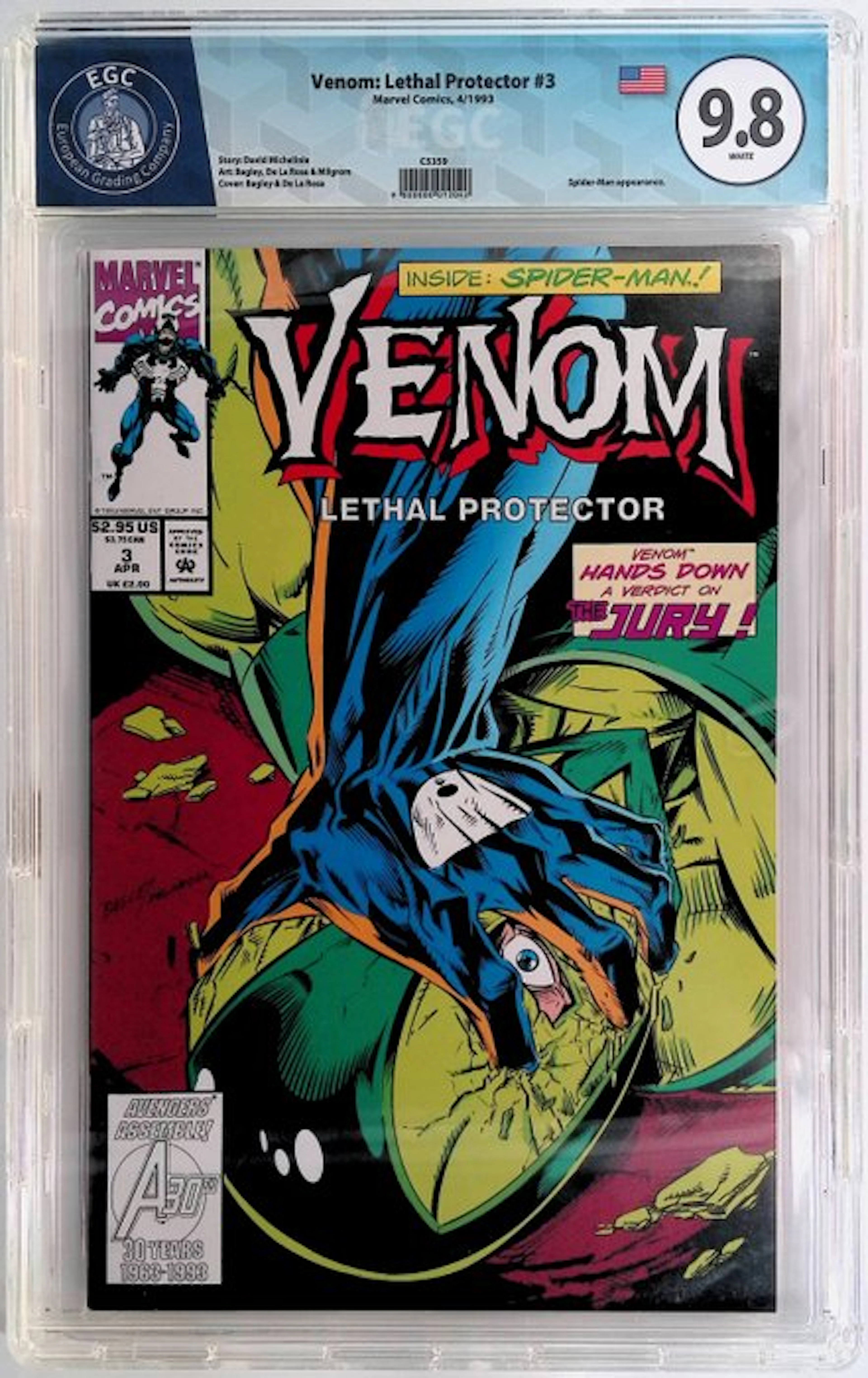 Venom: Lethal Protector #3 - EGC 9.8 - 1 Graded comic - First edition - 1993