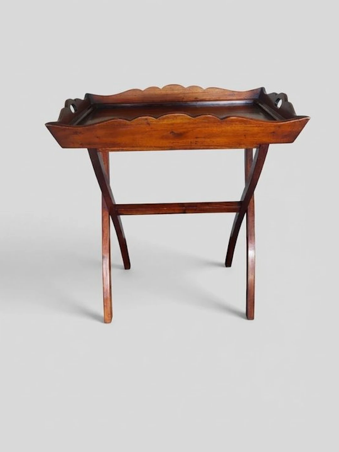 Side table - Classic Mahogany Wood Butler Tray