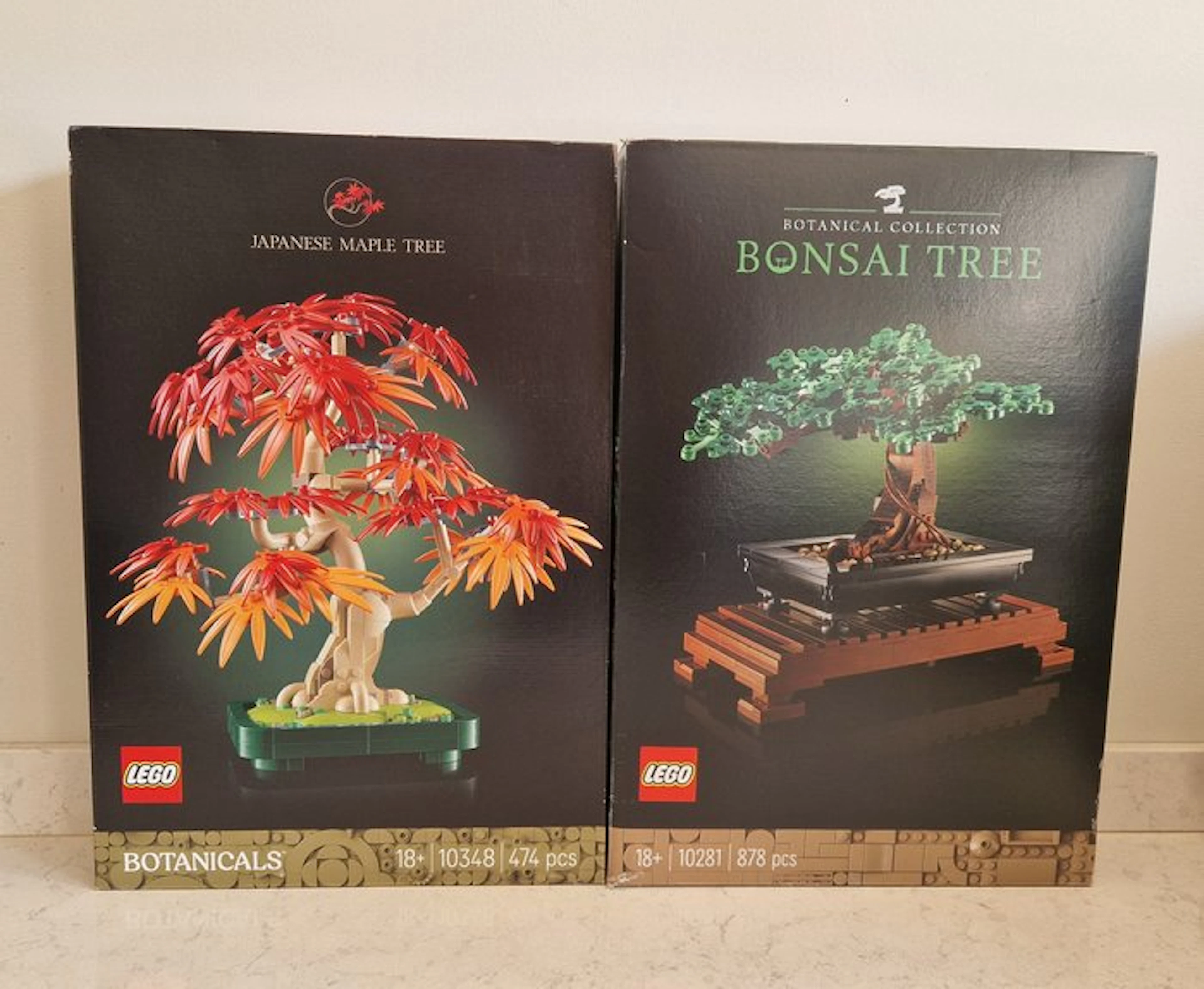 LEGO Set - Botanical Collection - 10281 Bonsai Tree & 10348 Japanese Maple Tree