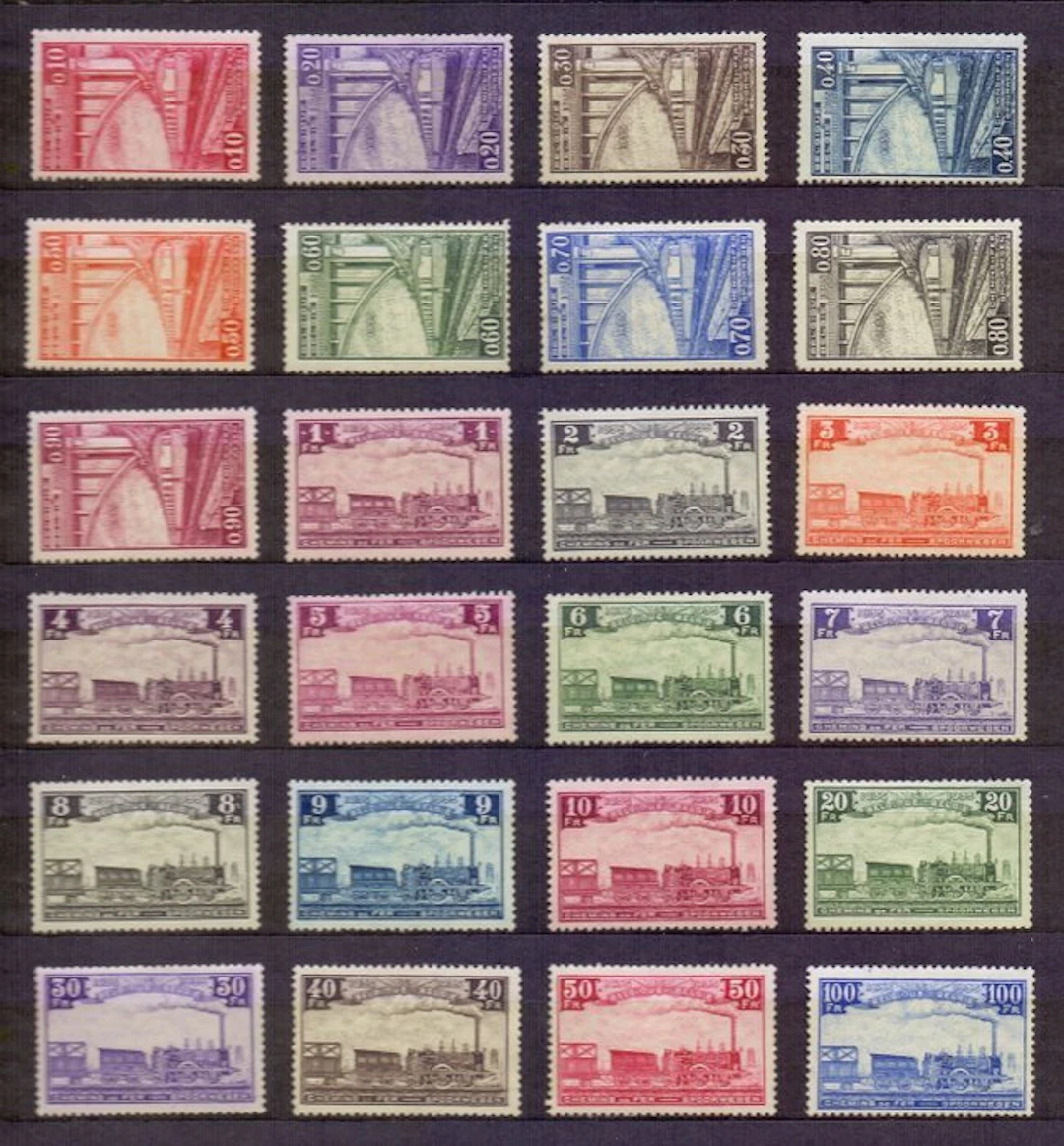 Belgium 1935 - "Centennial of the Belgian Railways" Mint (Postfris) - OBP