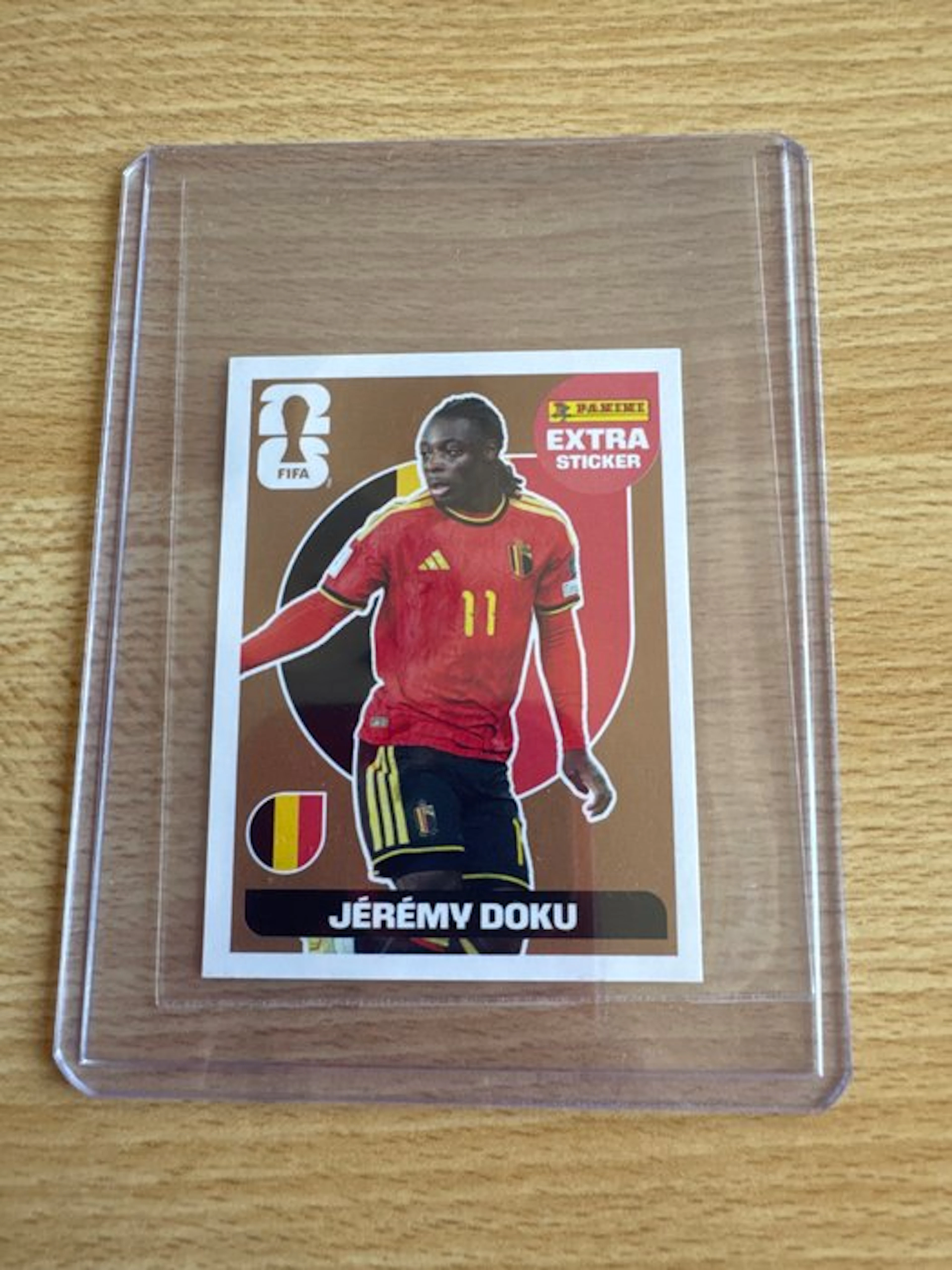 2026 Panini World Cup Jérémy Doku Gold Extra sticker - 1 Sticker - Mint (M)