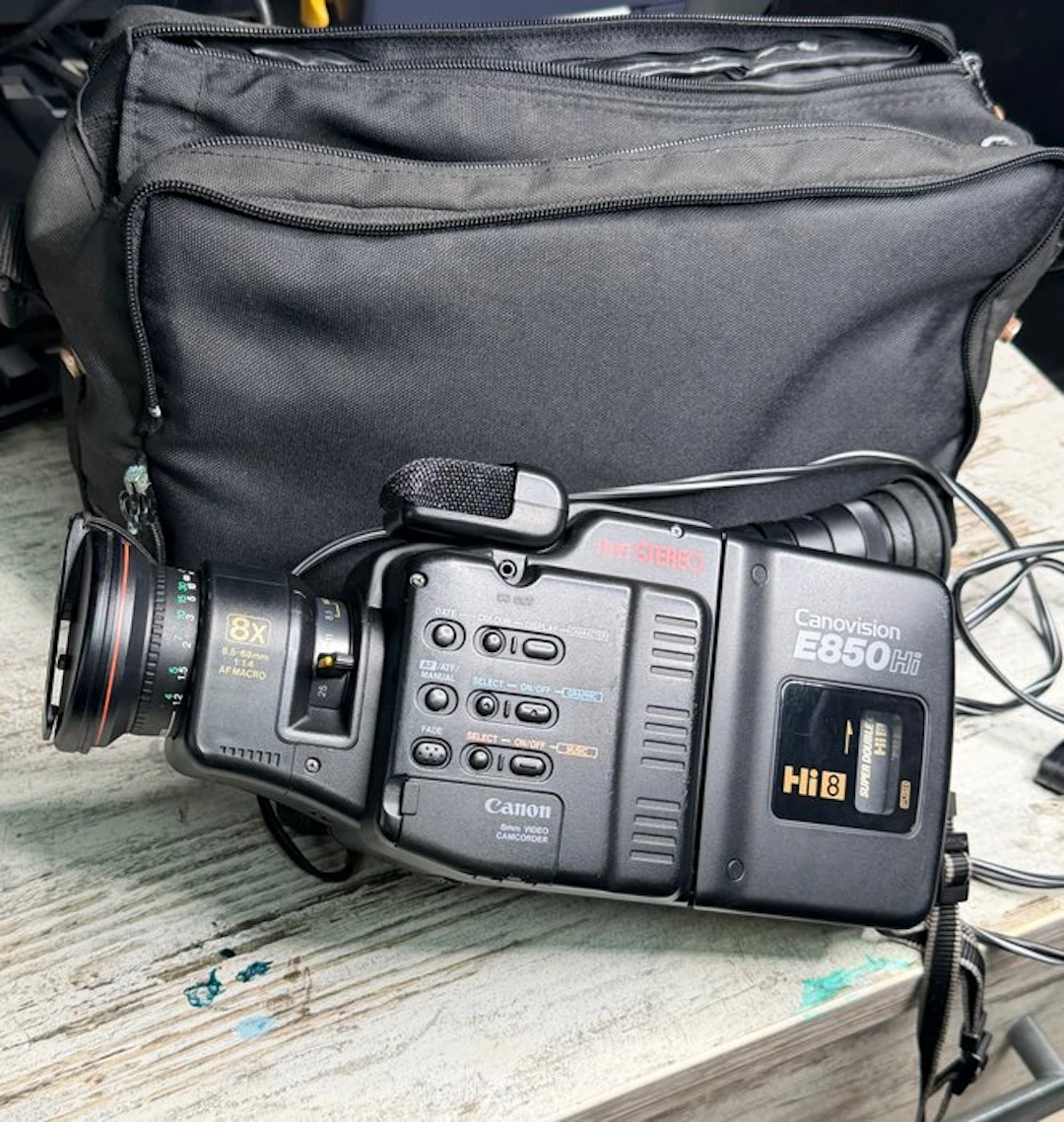 Canon Canovision E850Hi Hi8 Video Camera 8x Zoom AF Macro...