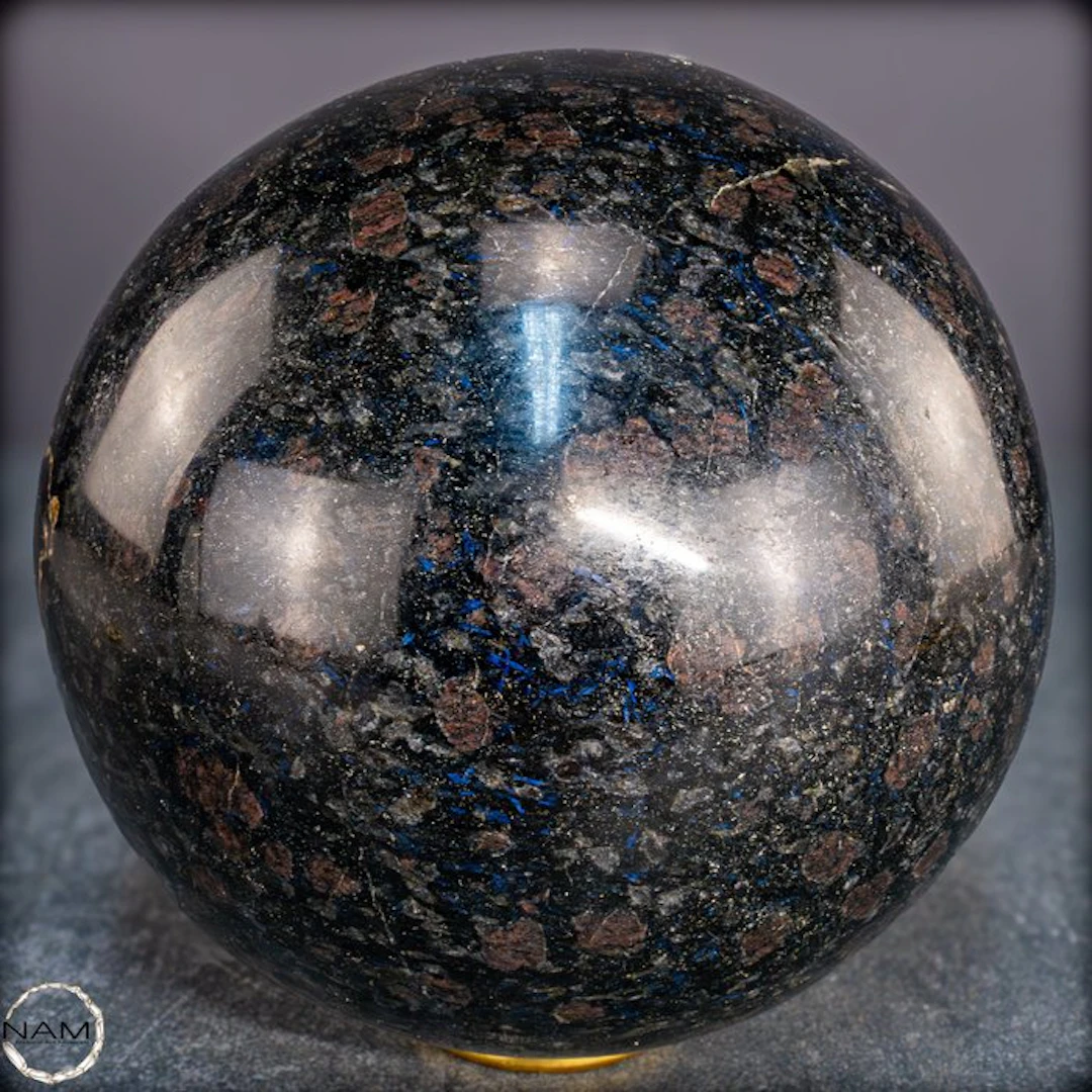 Rare Arfvedsonite, Tourmaline & Garnet Sphere- 5024.32 g