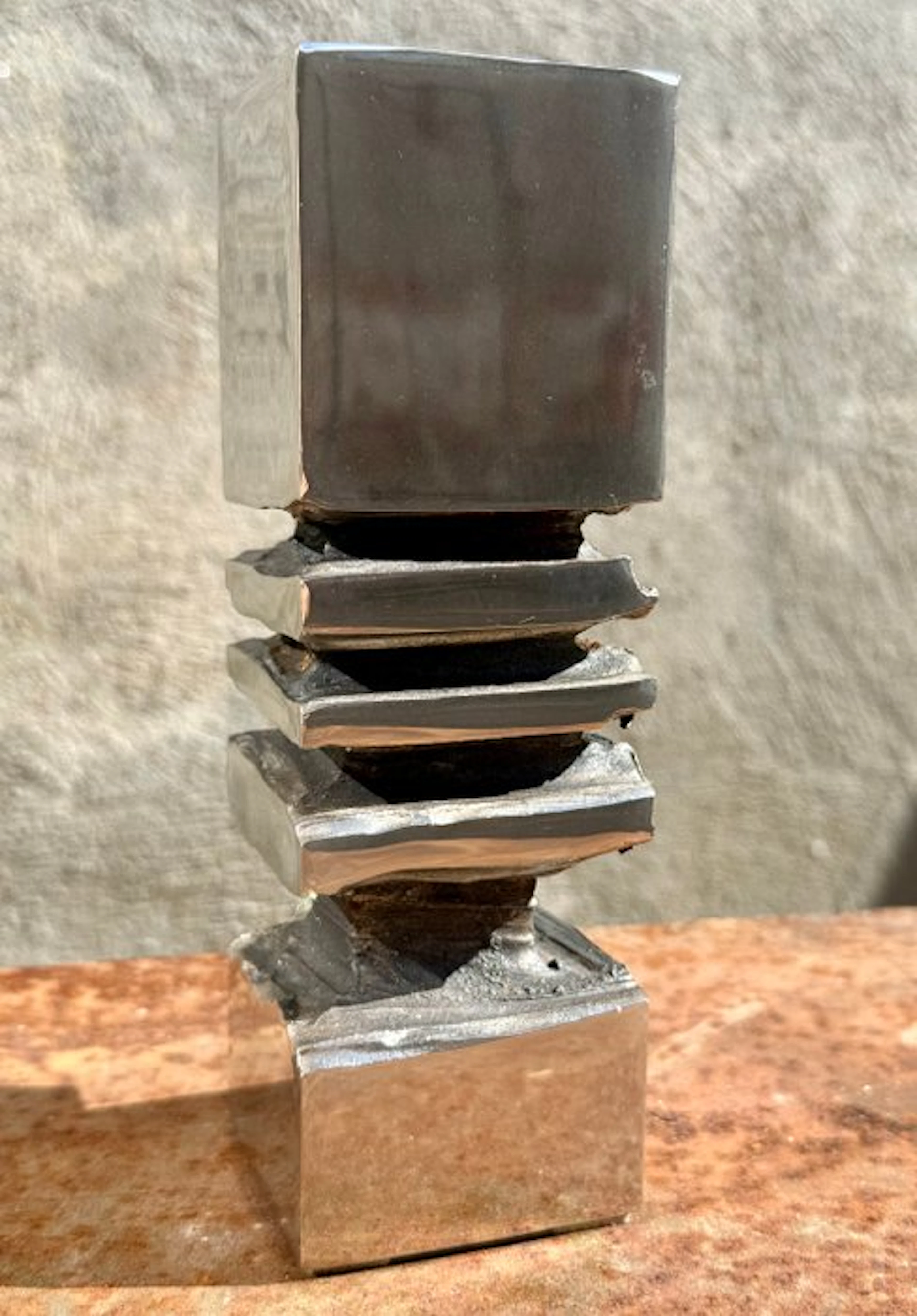 Sculpture, Brutalist - 19 cm - Steel