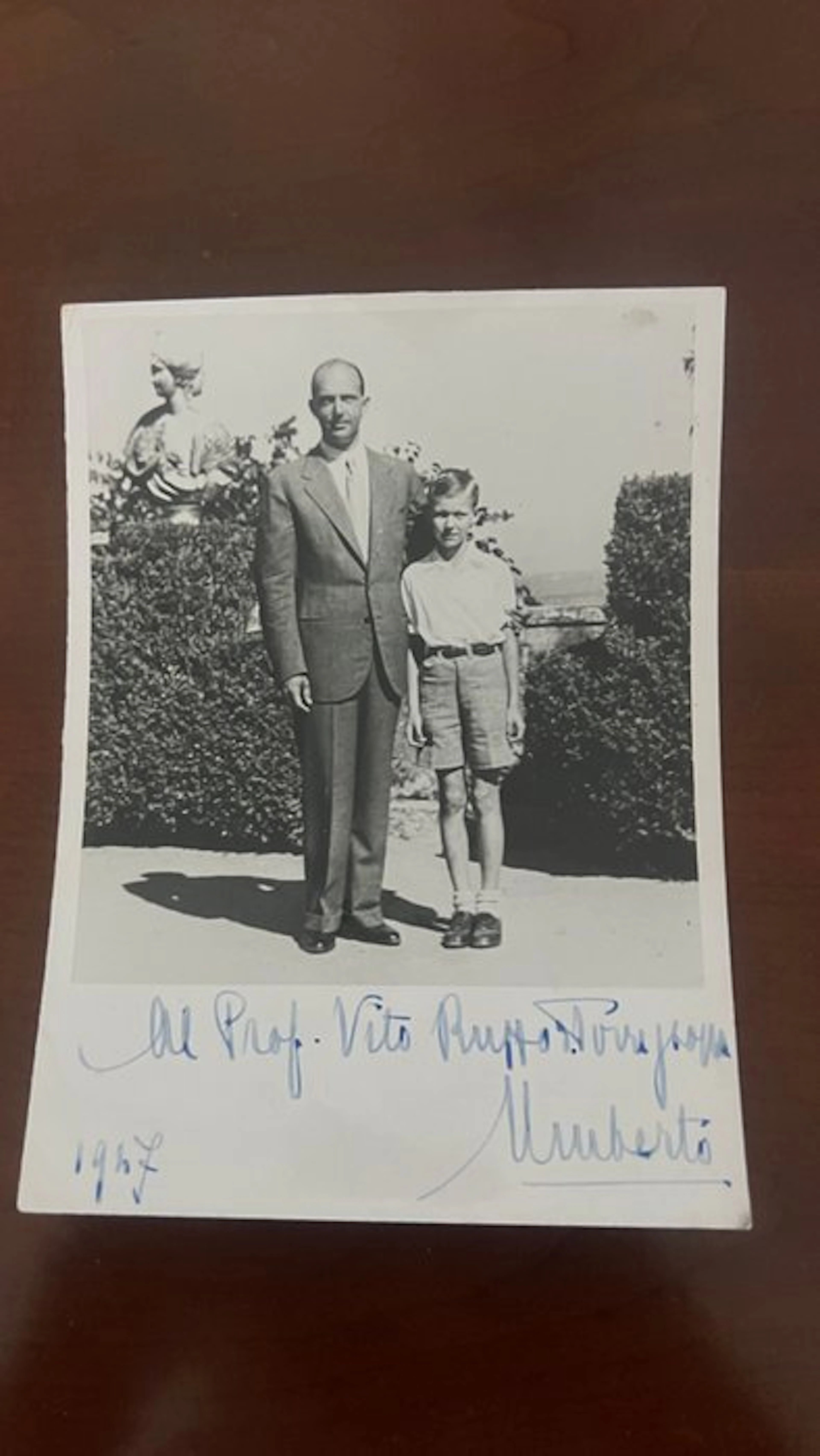 Re Umberto II con il principe Vittorio Emanuele