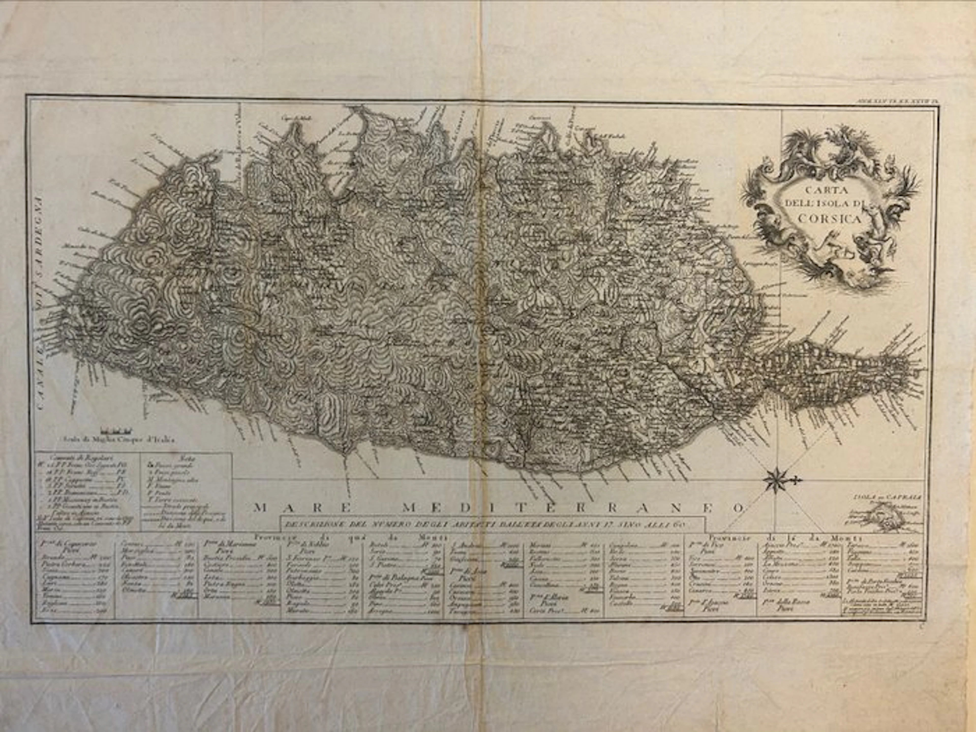 France - Corsica; Johann Justinus GEBAUER (1710 -1772)...