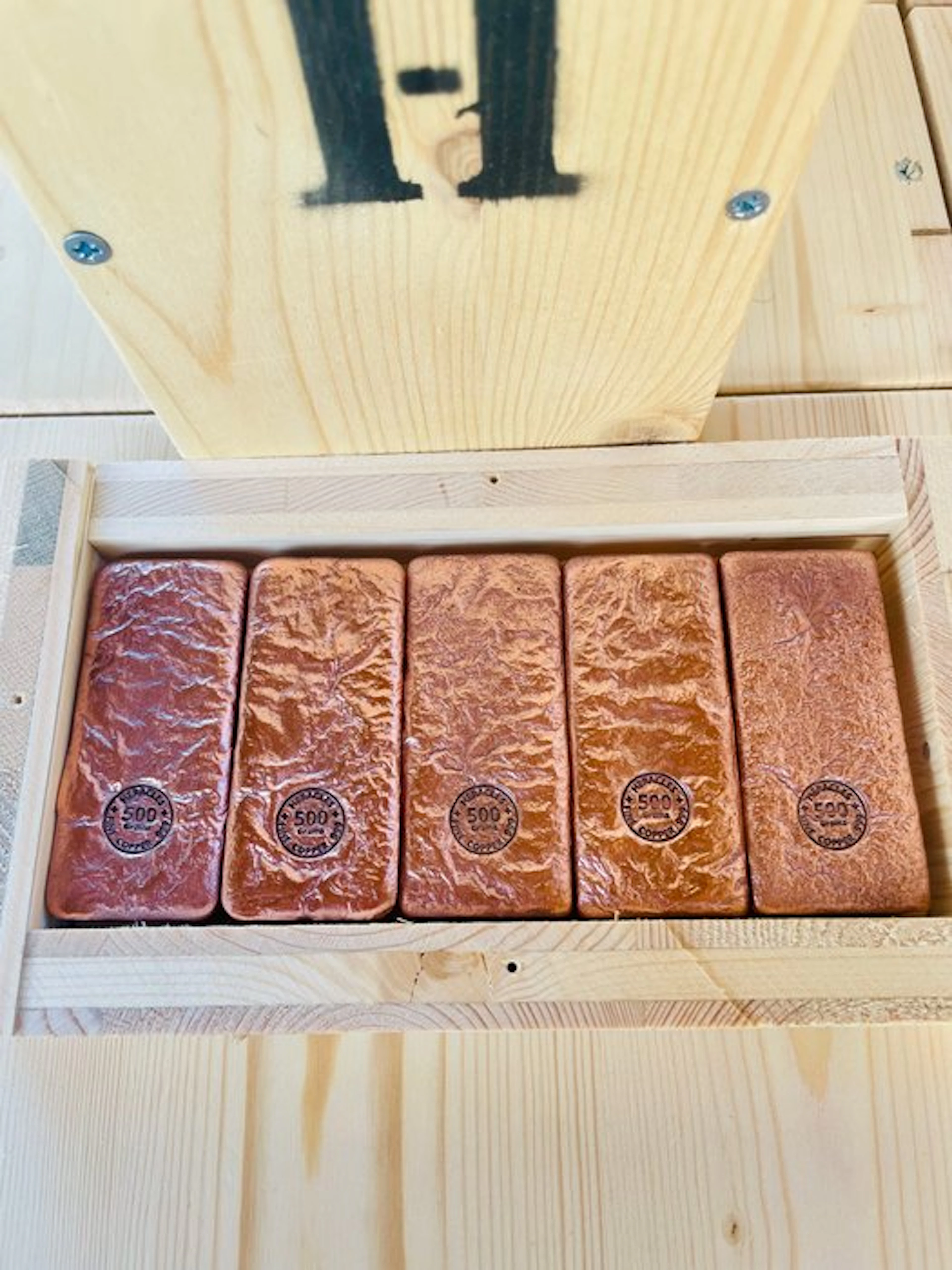 2,5 kilos - 5 x 500g - Copper .999 - Heracles - France...