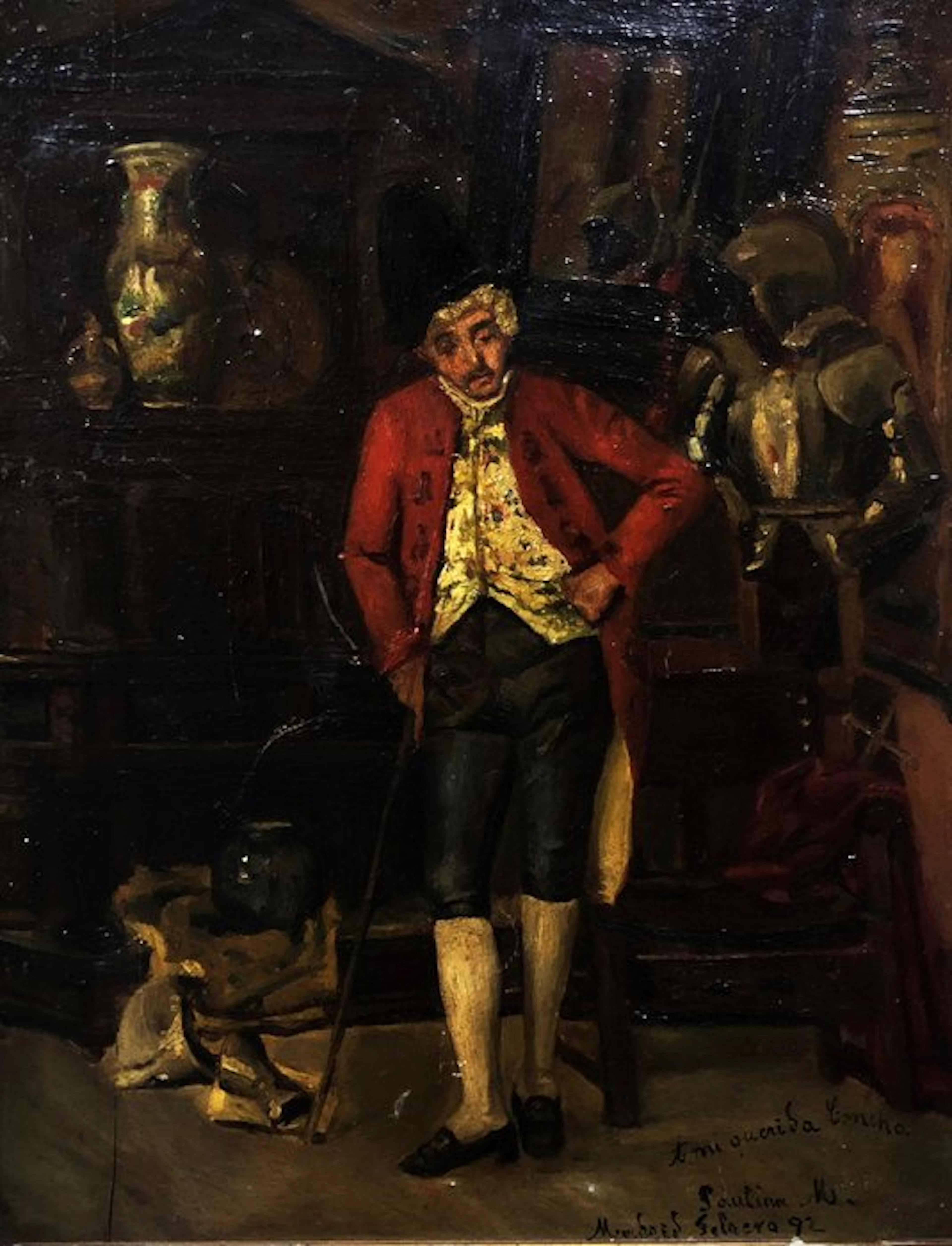 Paulina Maglioli y Coudón (1874-1945) - Antique Store Interior in Old Madrid