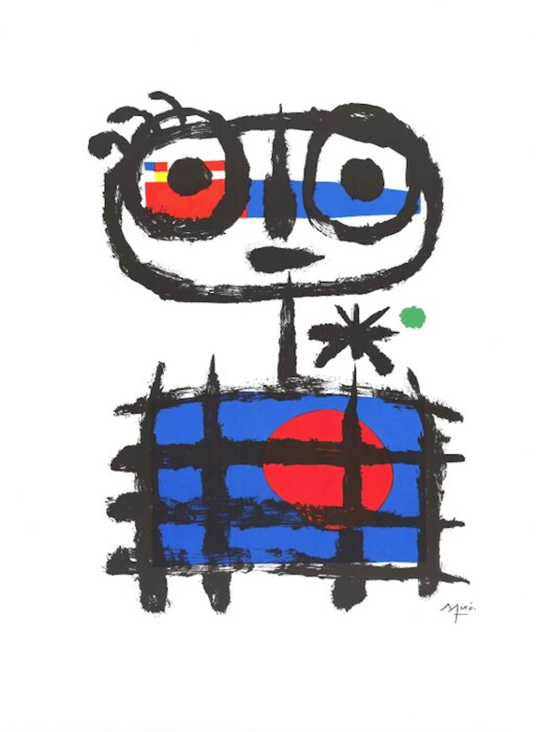 Joan Miró (1893-1983), d'après - Personnage, mangeur de soleil
