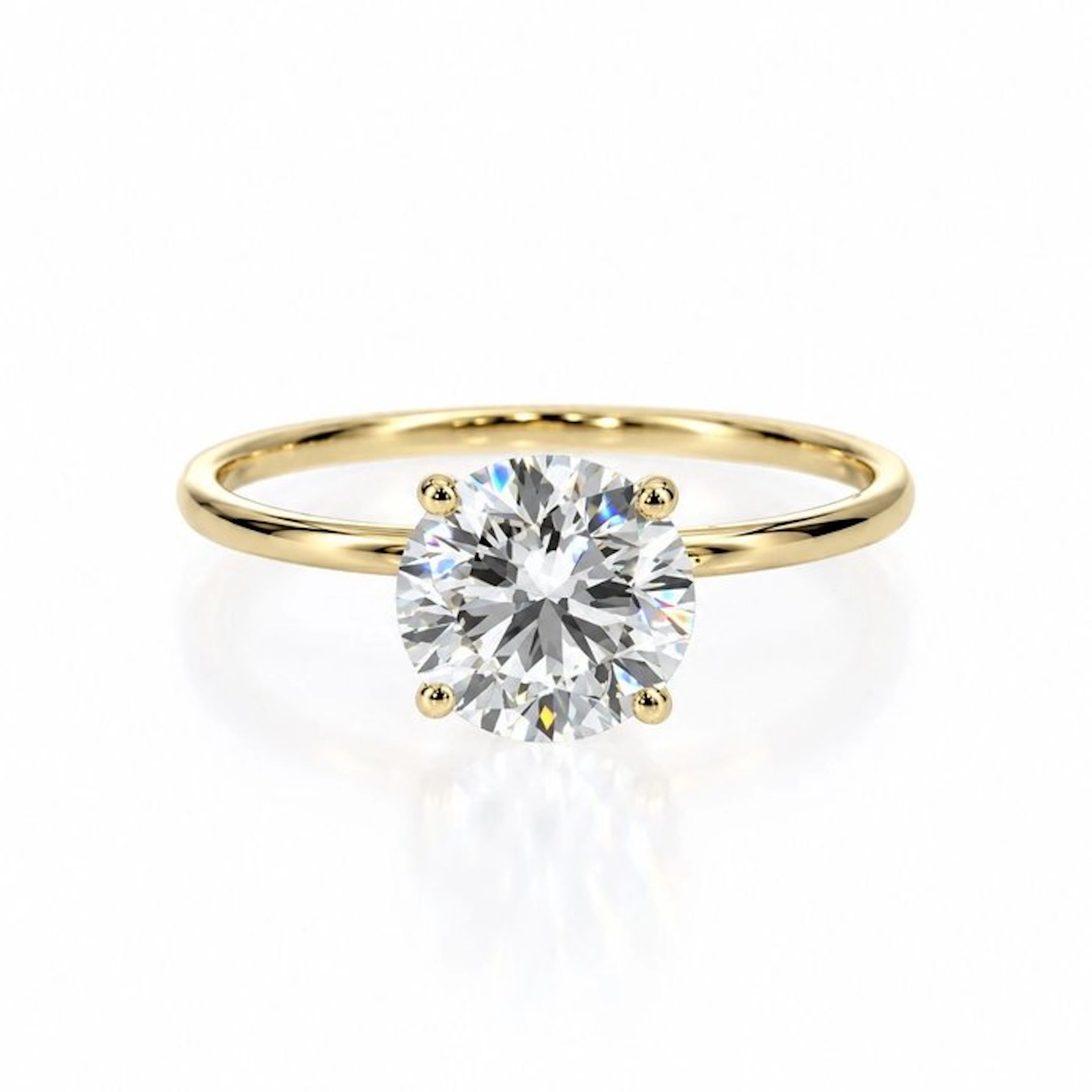 No reserve price - Ring - 14 kt. Yellow gold - 3.01ct. tw. Diamond (Lab-grown)