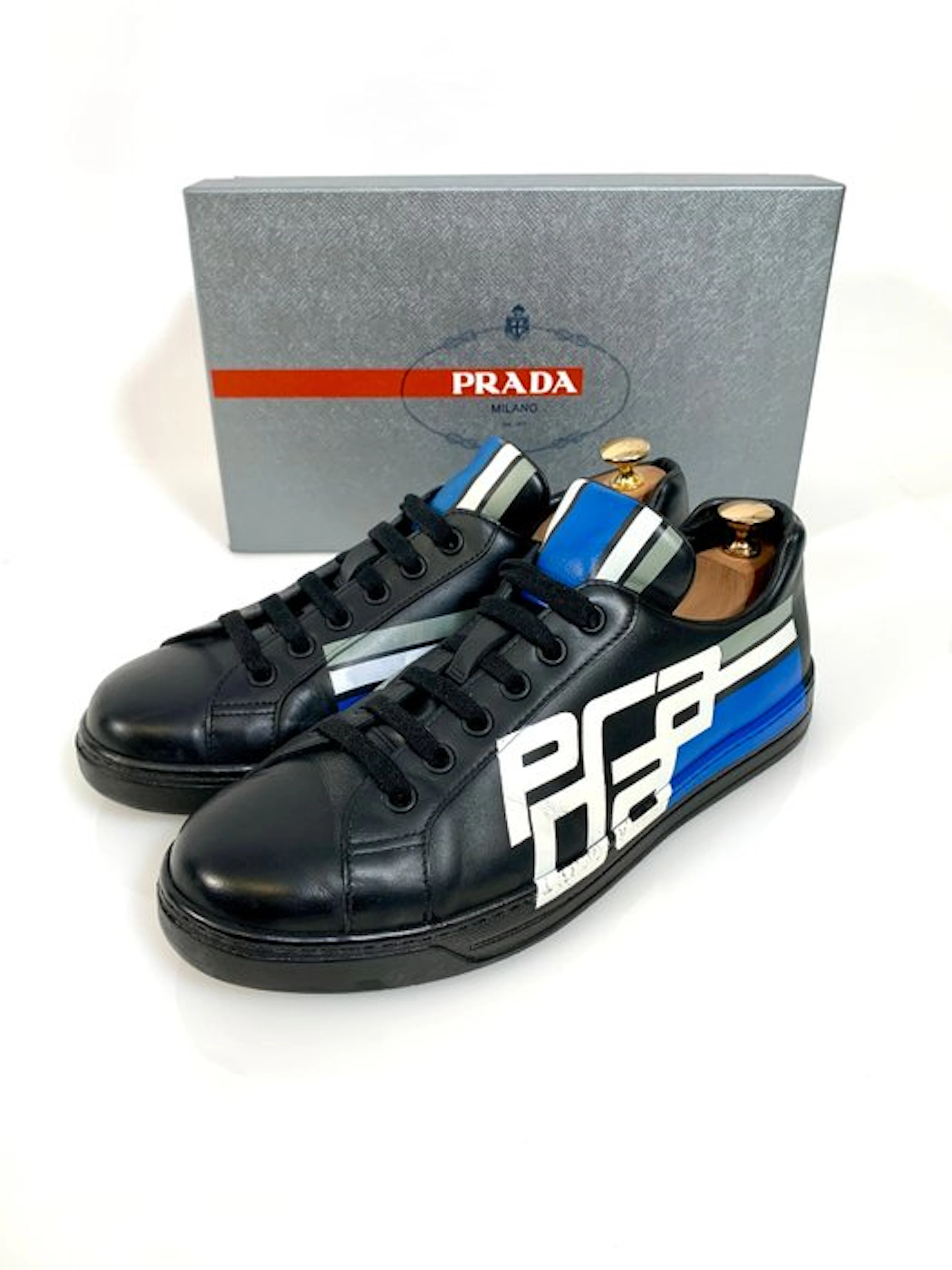 Prada Low-top Sneaker black/blue/white 4E 3409 UK 9 - In...