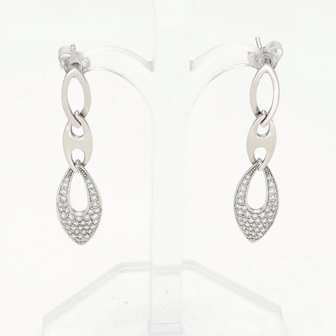 Earrings - 18 kt. White gold Diamond (Natural)