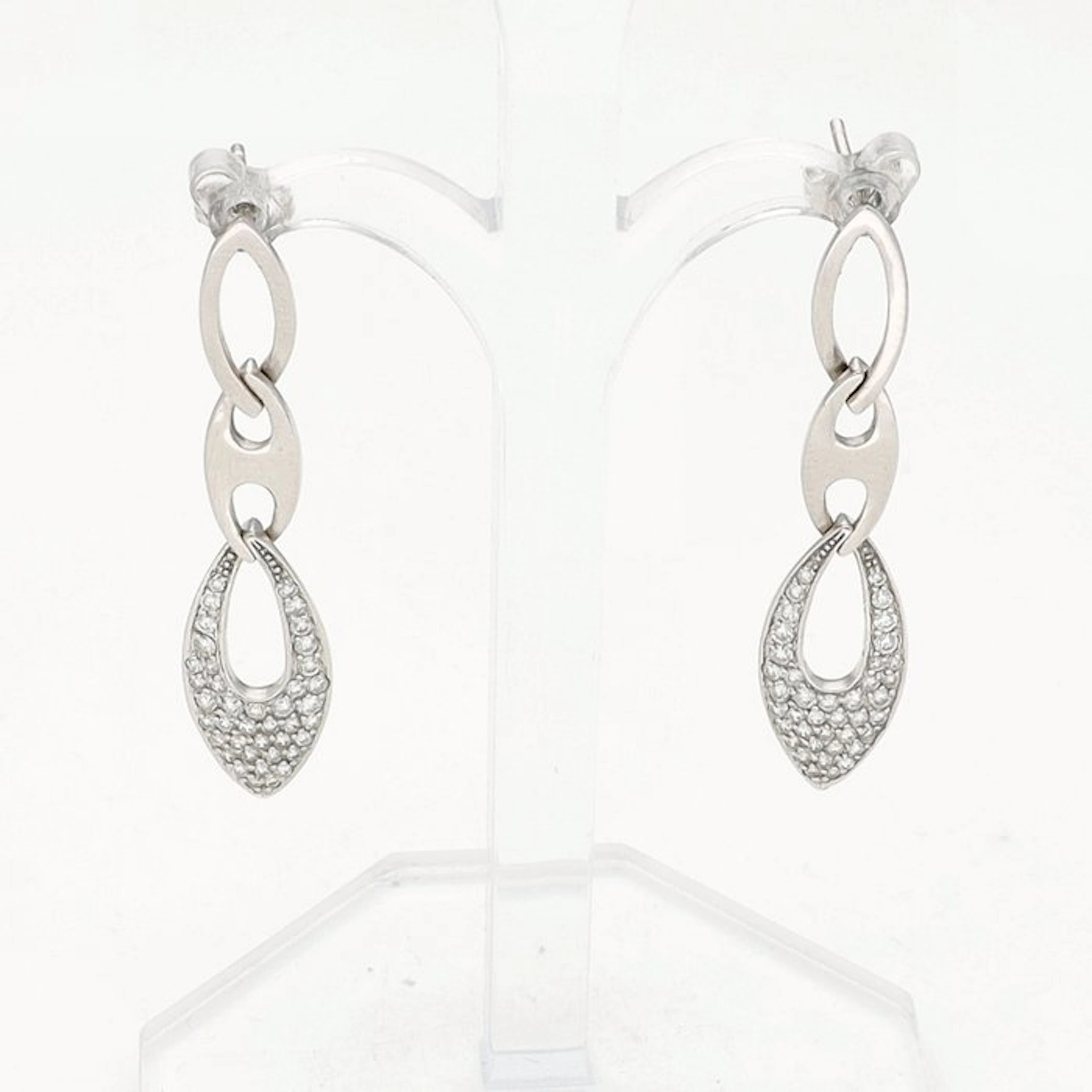 Earrings - 18 kt. White gold Diamond (Natural)