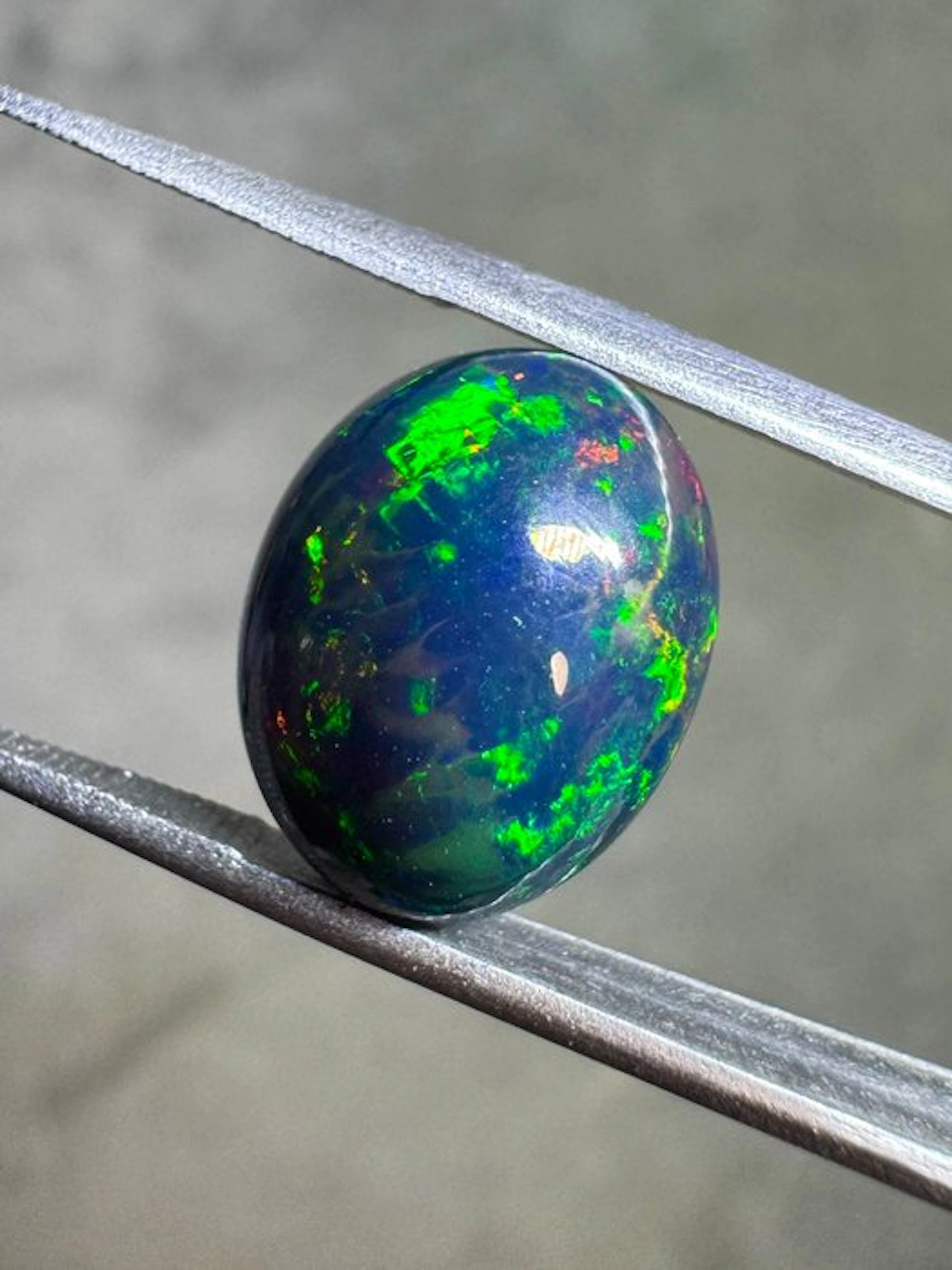 Top Quality!!! Natural Ethiopian black opal cabochon...