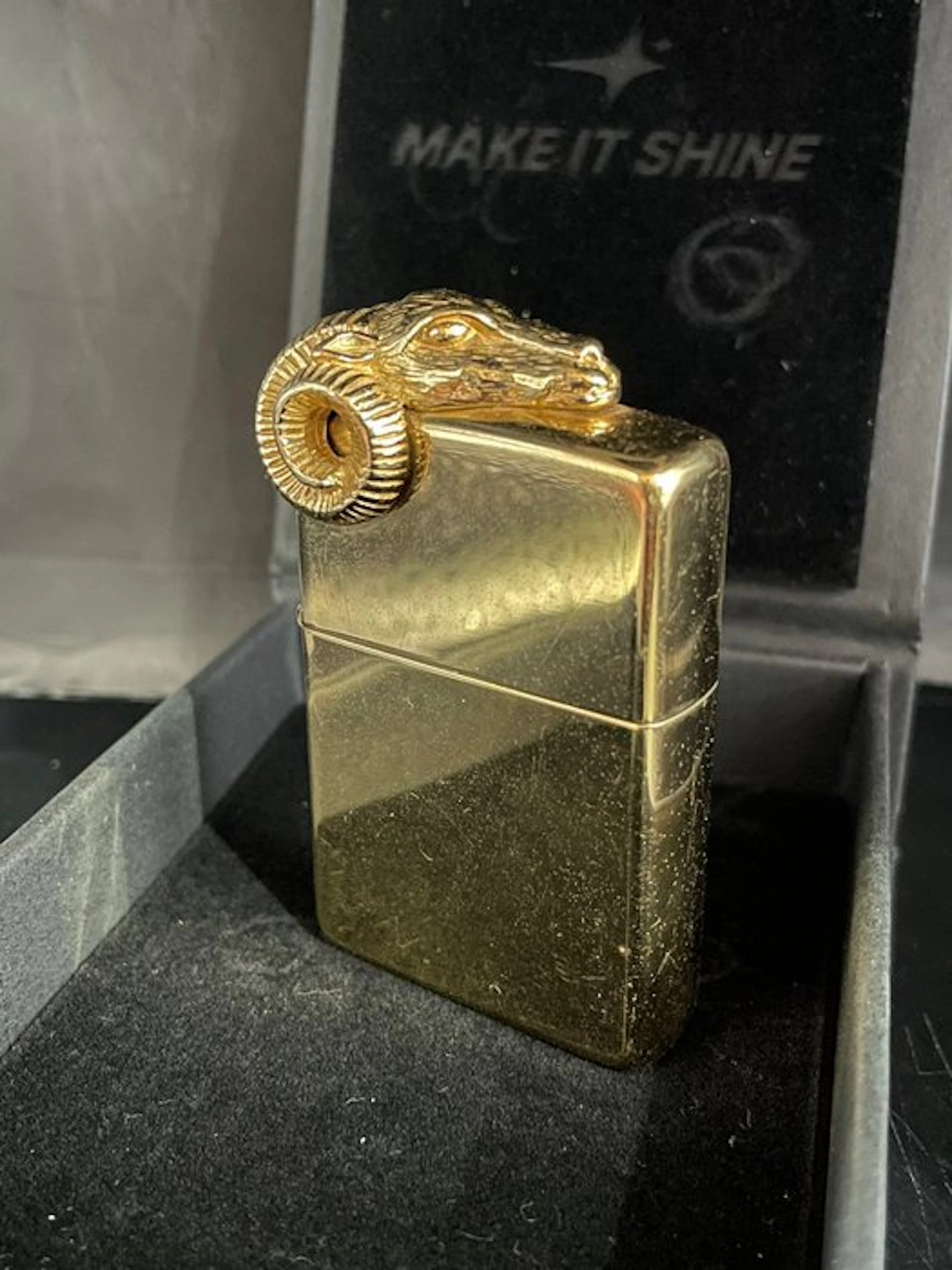 Zippo - ZIPPO 3D BELIER - No reserve price - Lighter - Steel (stainless), Brass