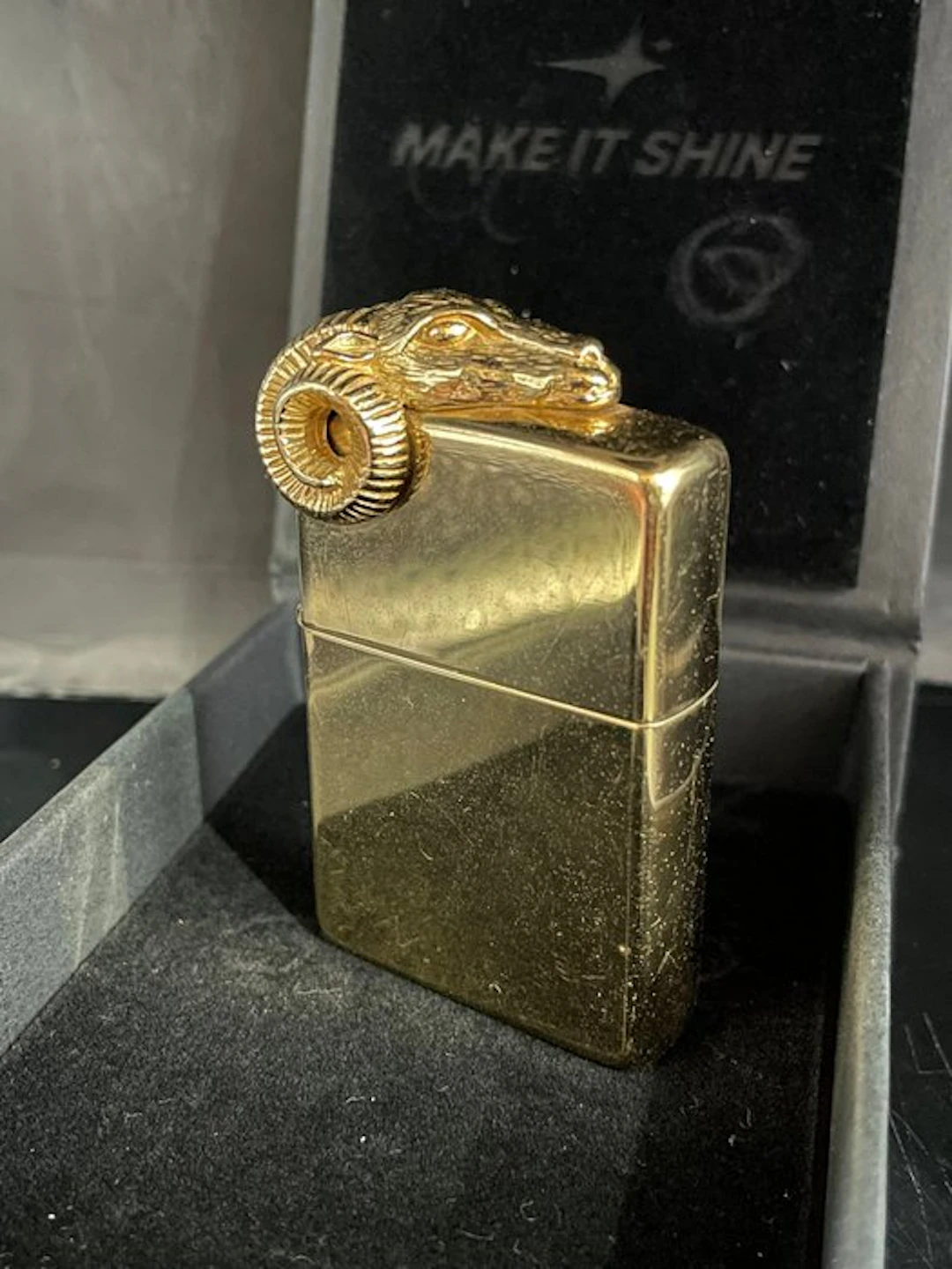 Zippo - ZIPPO 3D BELIER - No reserve price - Lighter - Steel (stainless), Brass