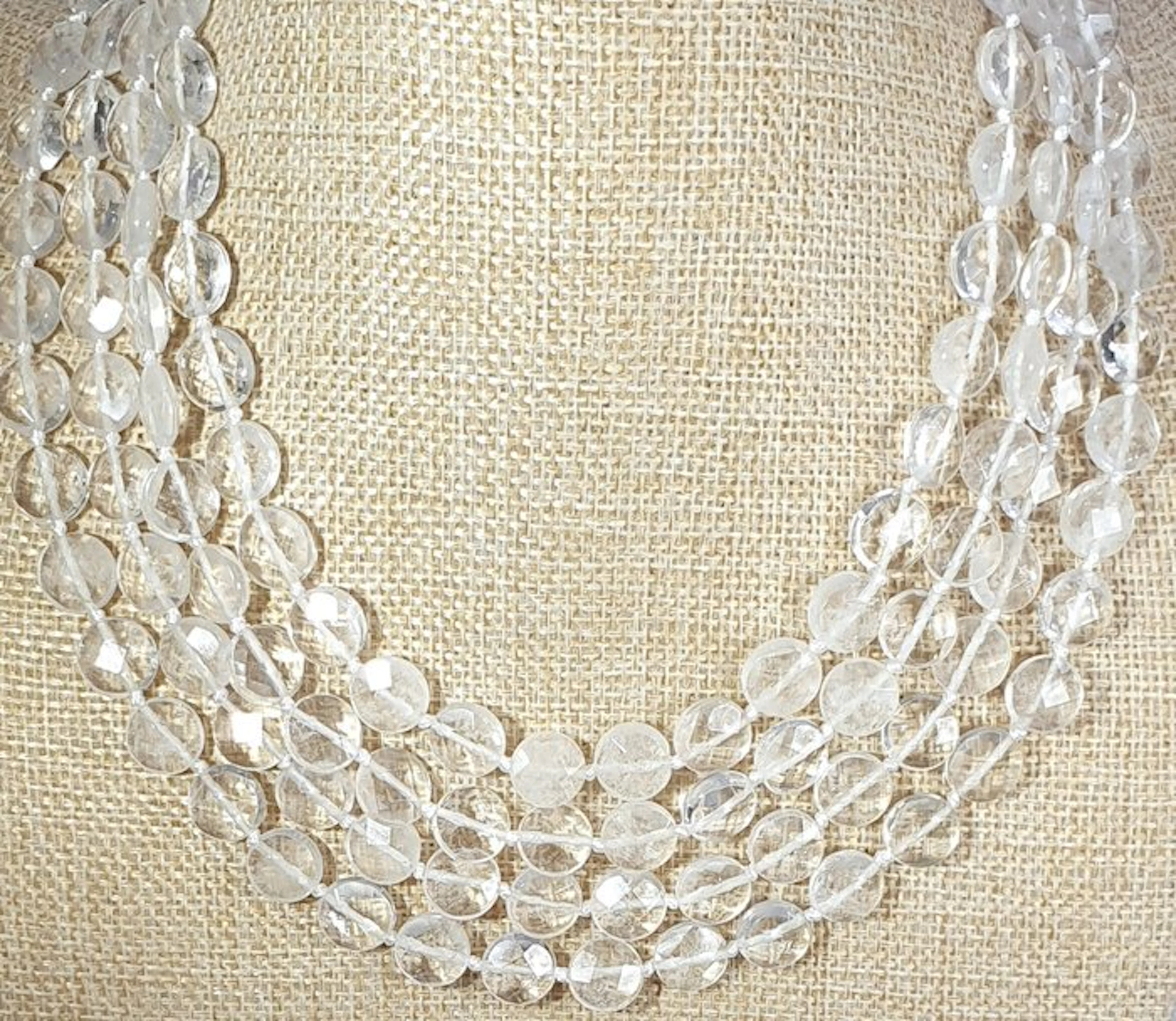 Faceted Rock Crystal Quartz - Energy Amplification - HIGH QUALITY - Necklace