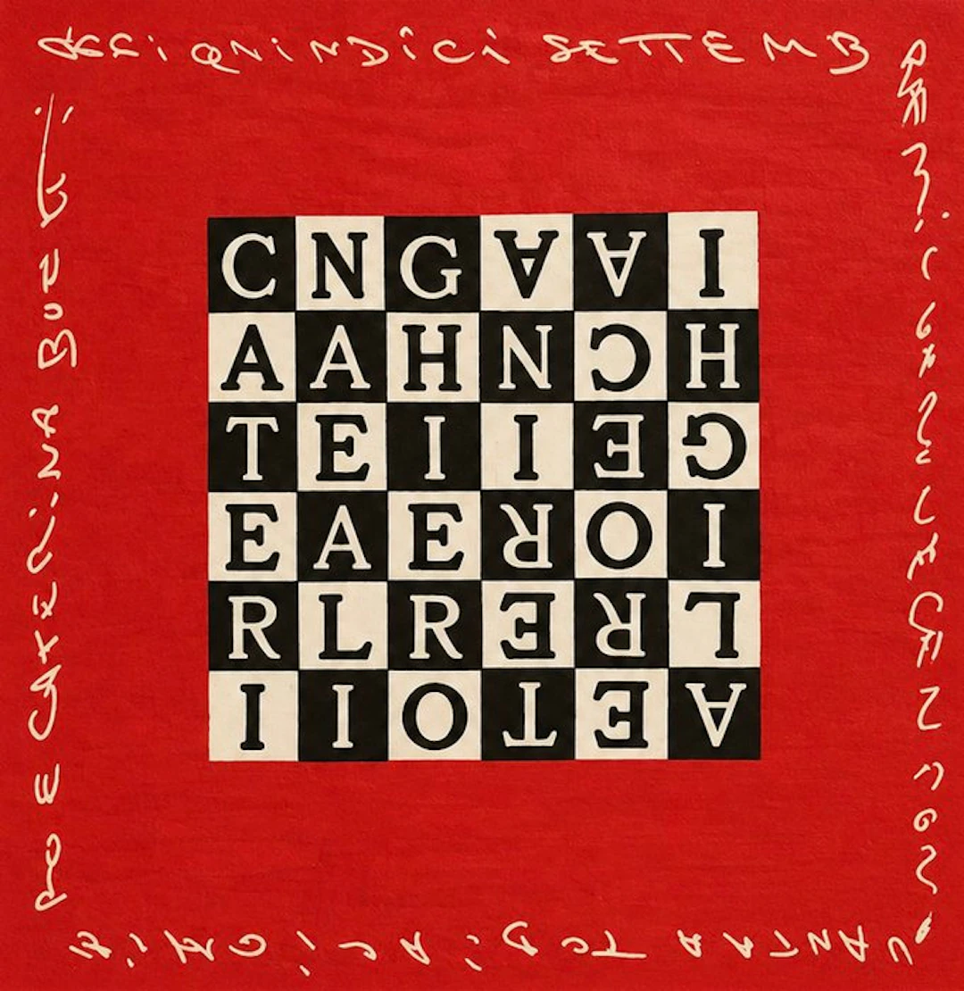 Alighiero Boetti (1940-1994) - Caterina e Alighiero
