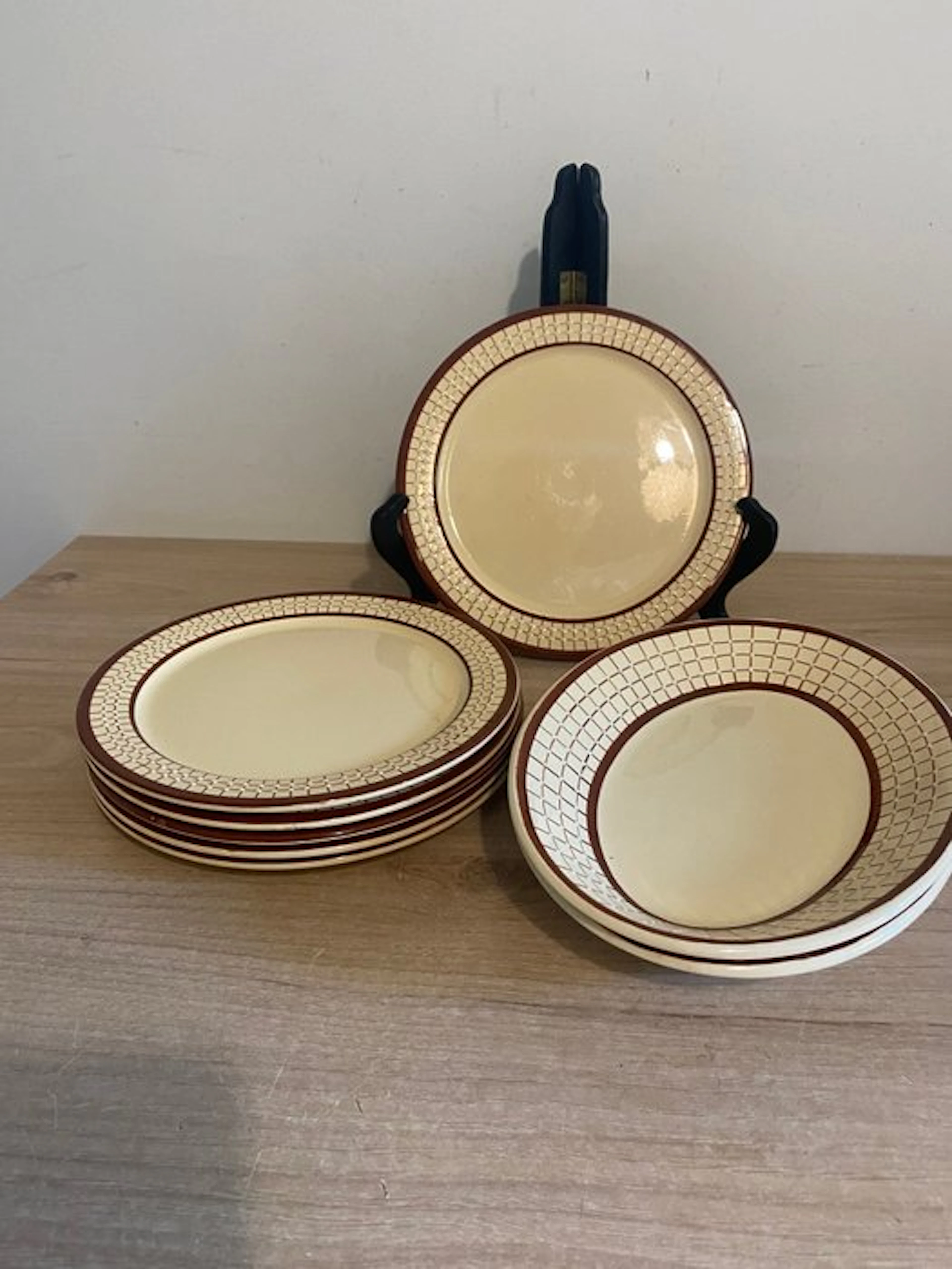 Longwy - Dessert service (8) - Earthenware - dessert service