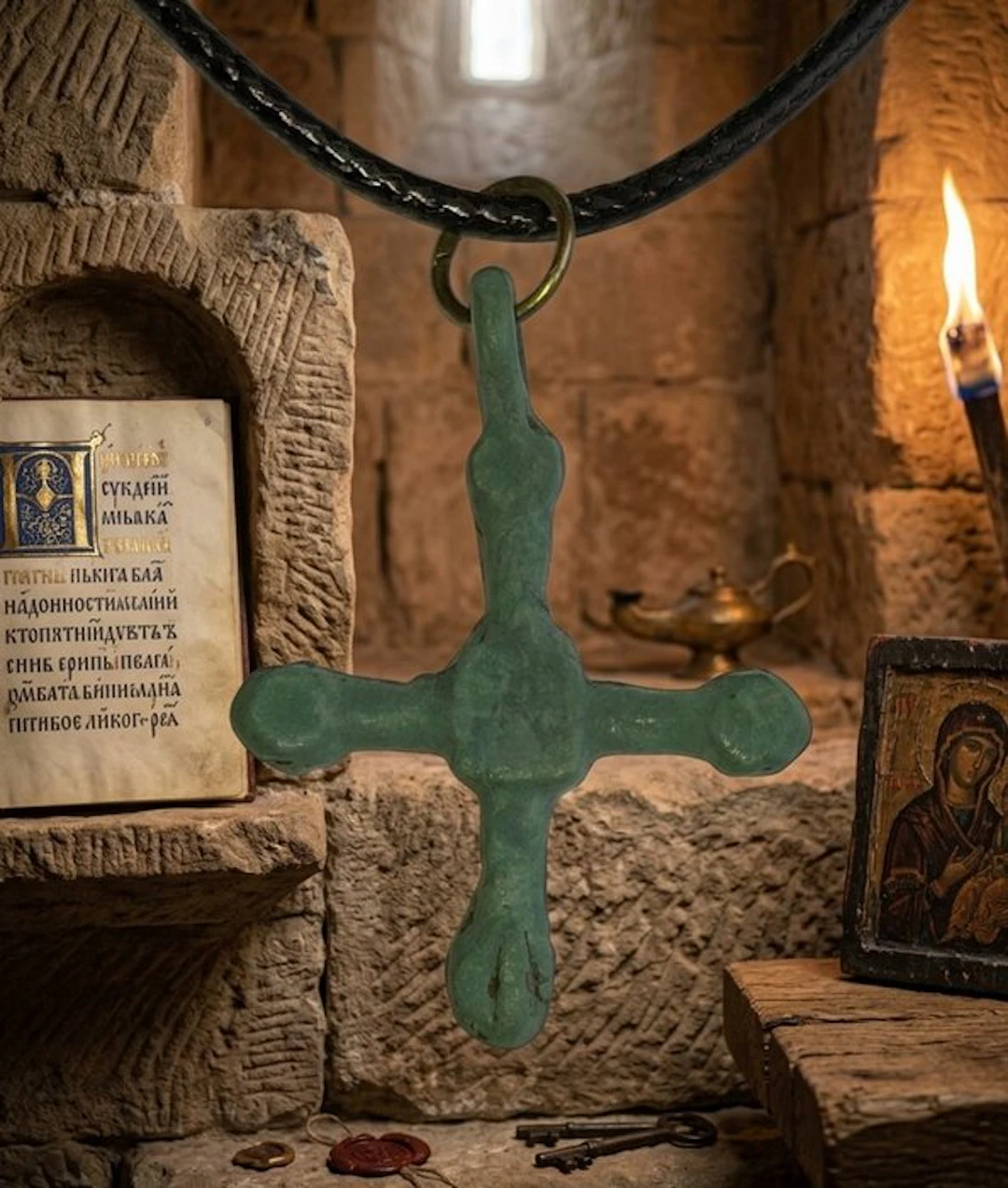 Medieval Bronze Beautiful cross.Excellent condition. (No reserve price)