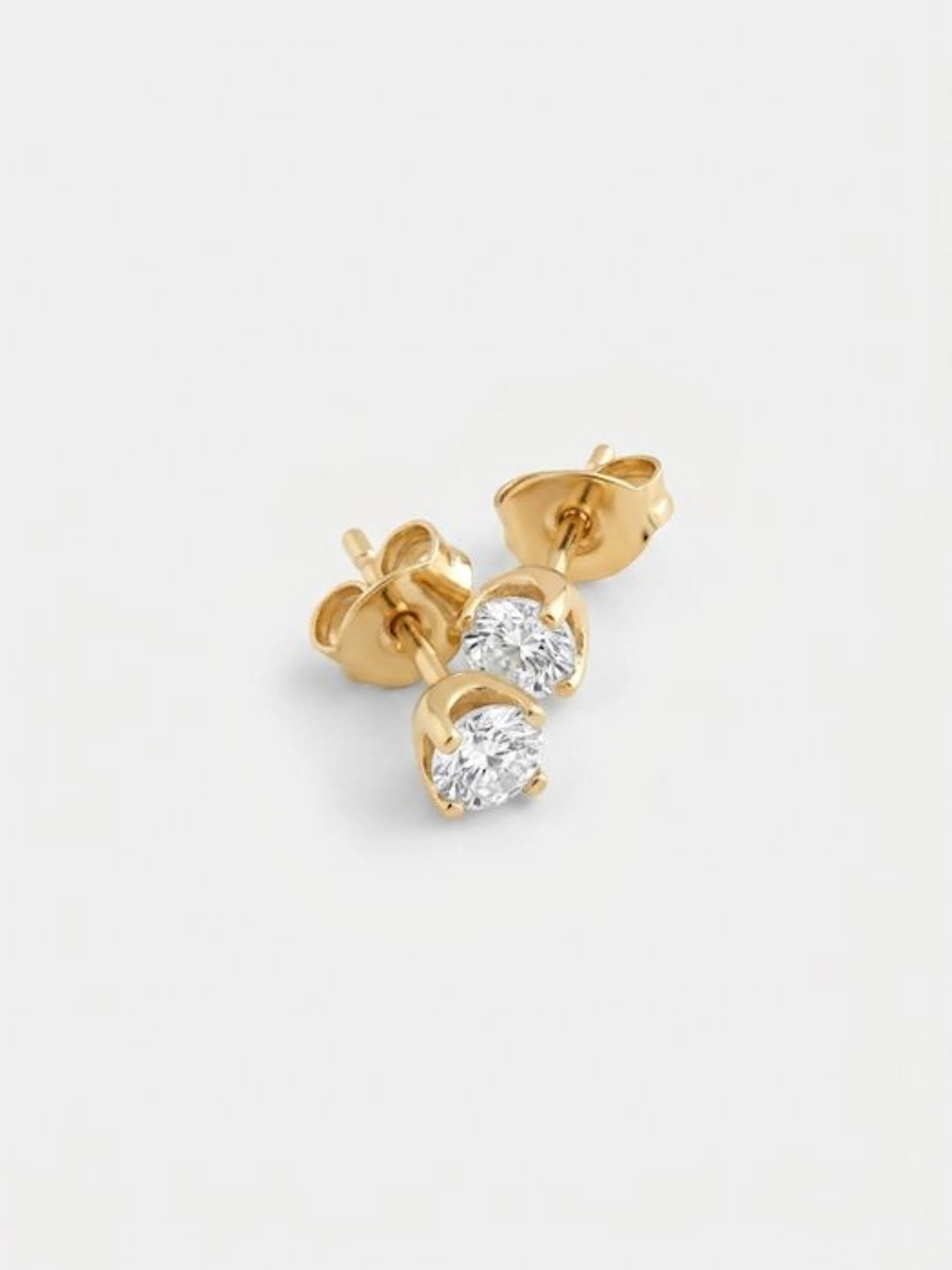 Earrings - 14 kt. Yellow gold Diamond (Natural)