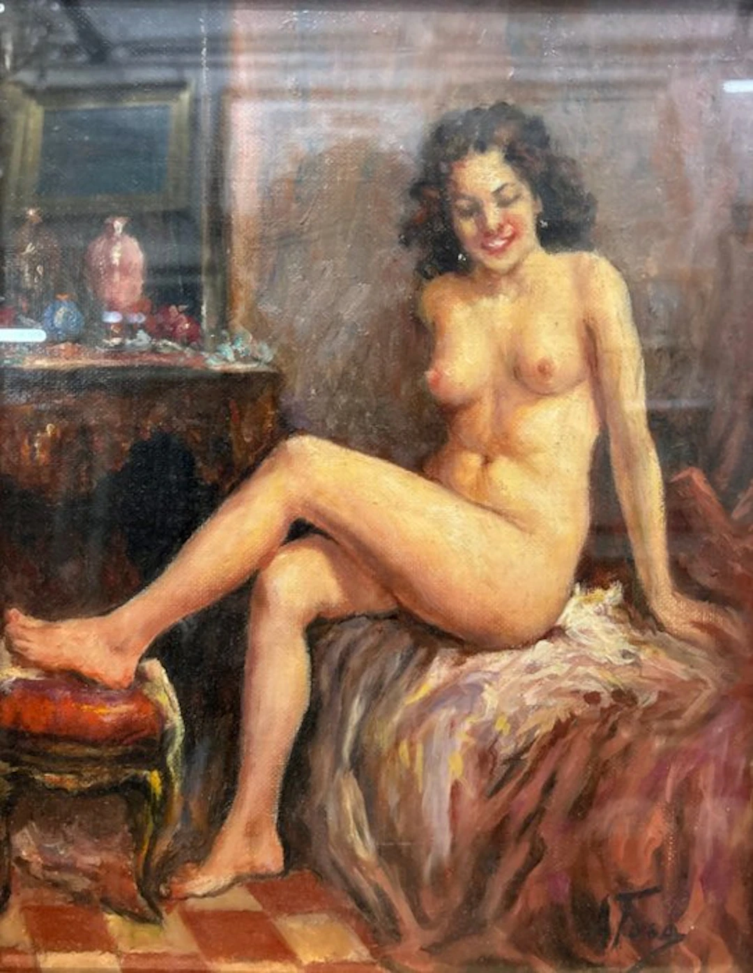 Attilio Toro (1892-1982) - Nudo femminile seduto