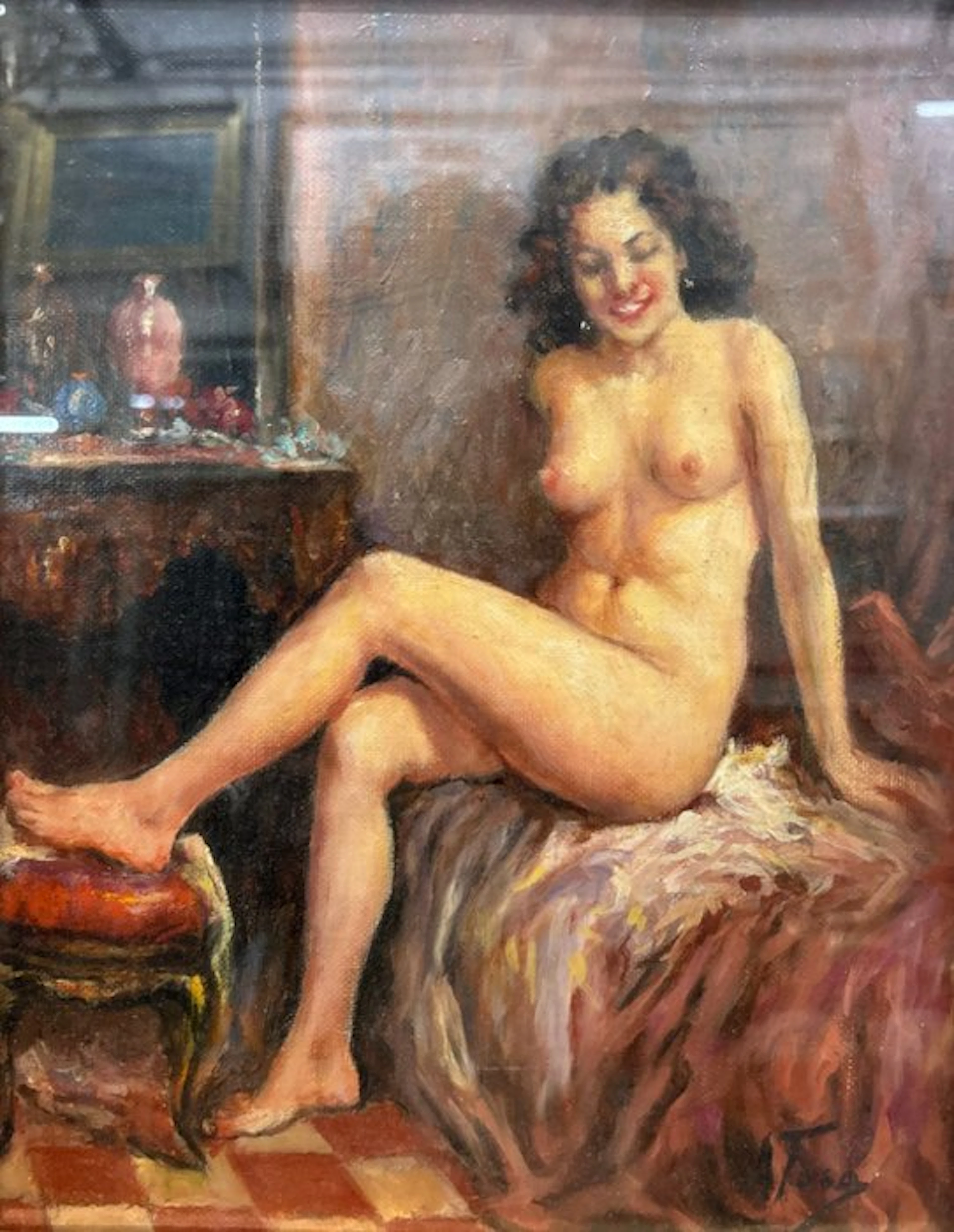 Attilio Toro (1892-1982) - Nudo femminile seduto