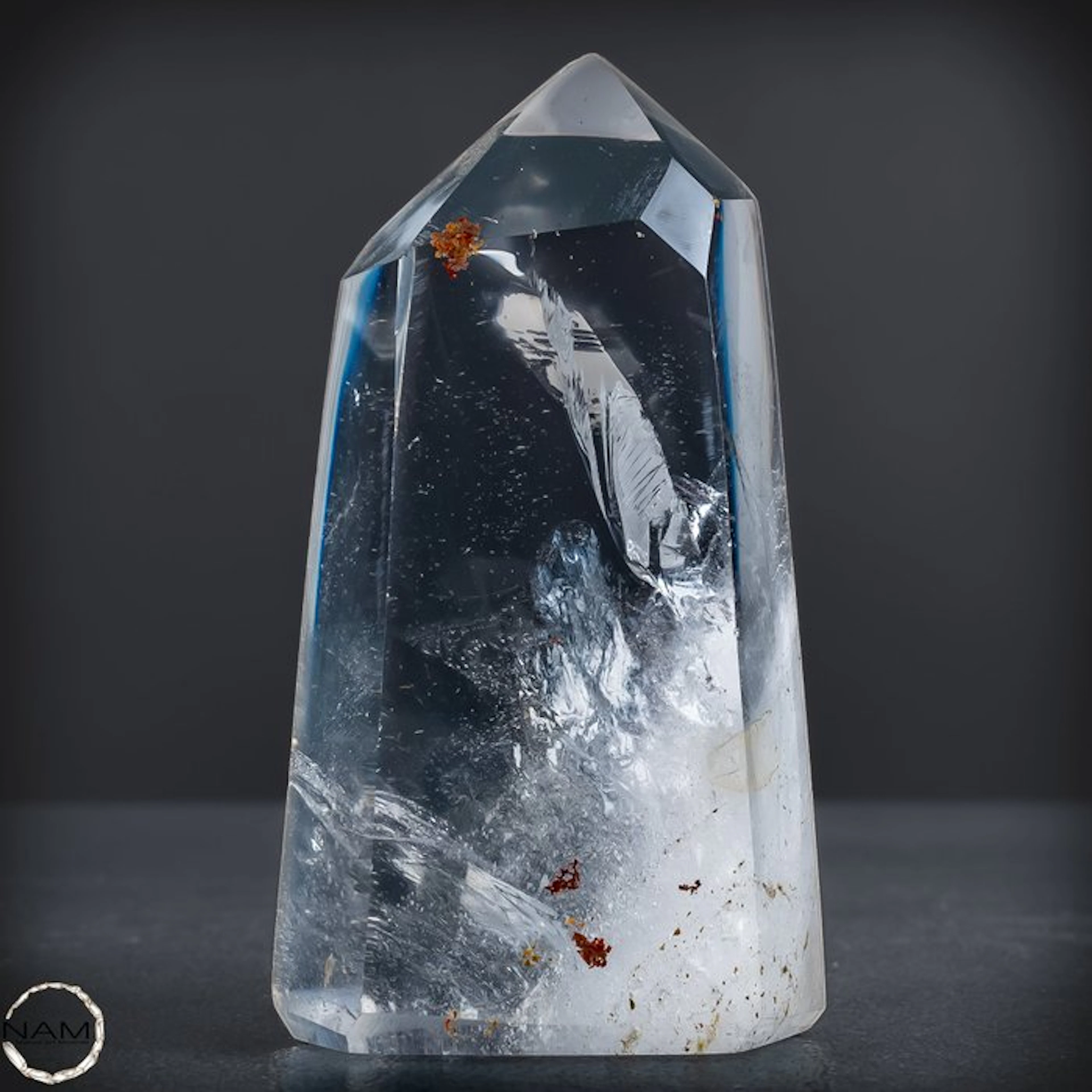 Natural Girasol Quartz Obelisk – Sunlit clarity & gentle shimmer- 286.99 g