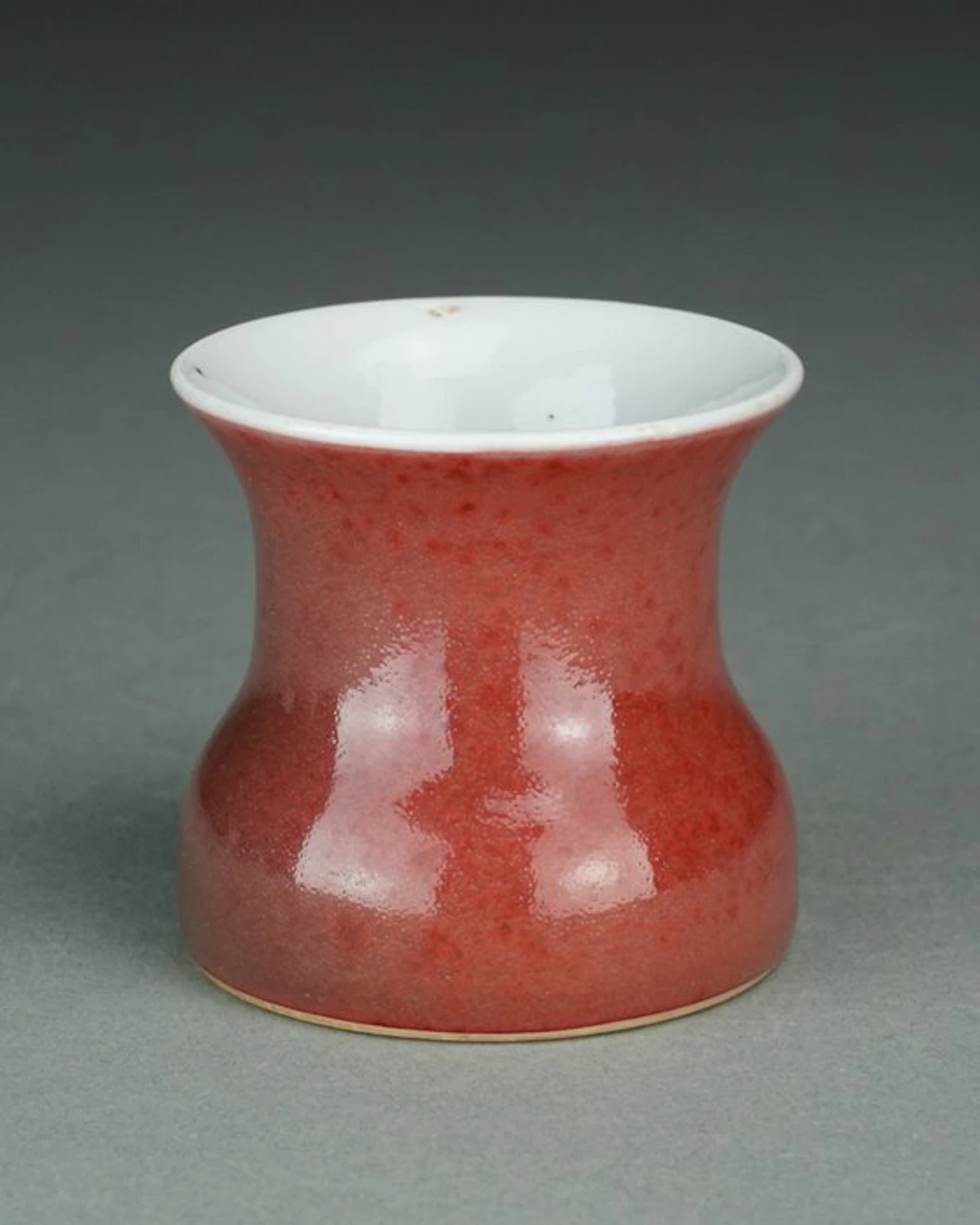 'Biqi Zun' Water Pot - Porcelain - Monochrome Copper-Red...