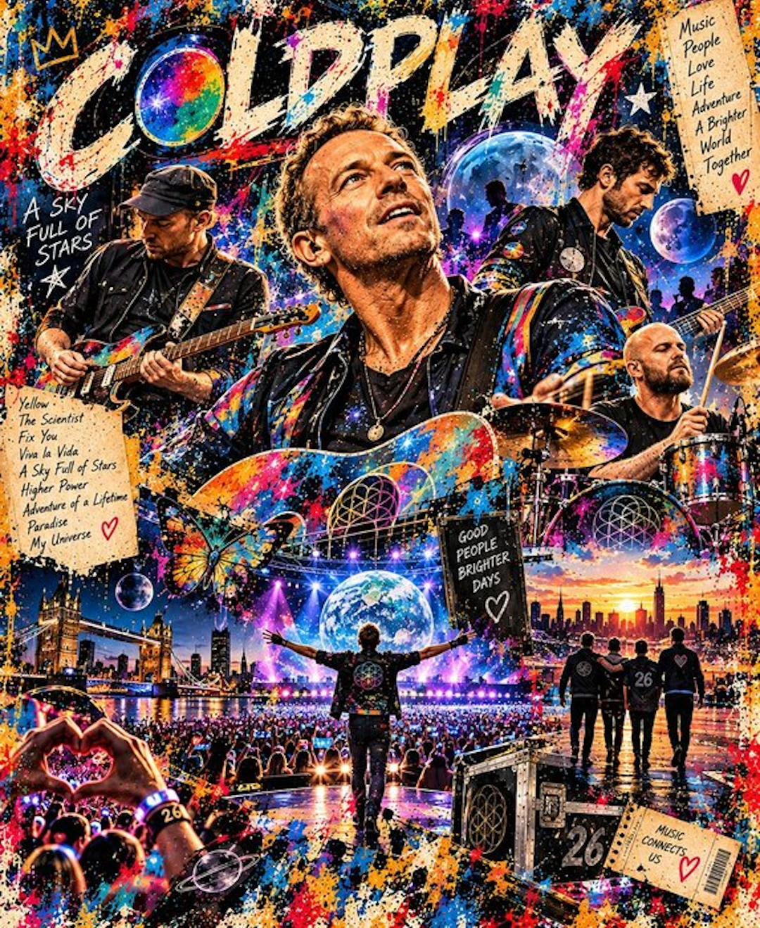 Coldplay - 2026 - Fine Art High-Quality Giclée - Original...