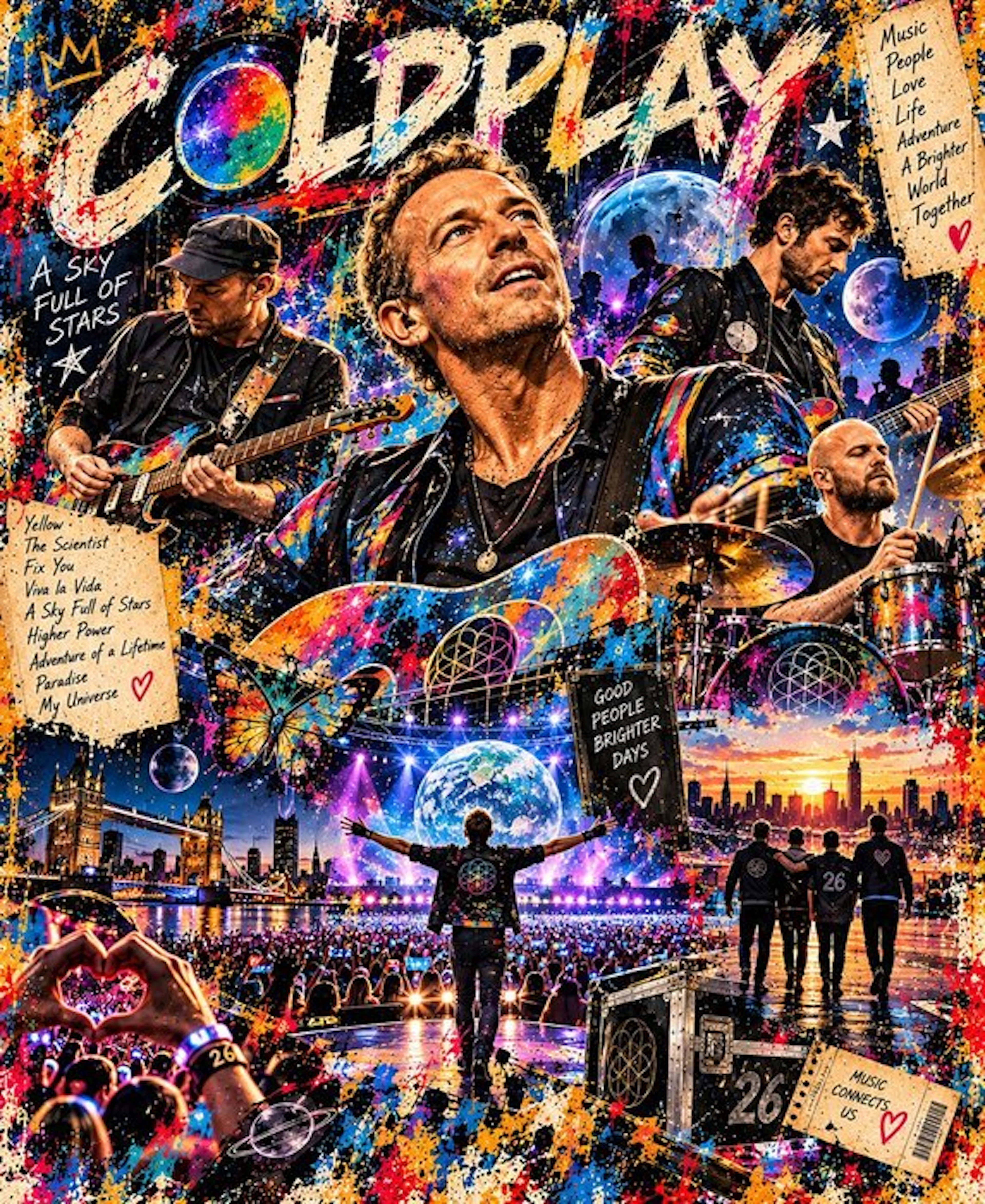Coldplay - 2026 - Fine Art High-Quality Giclée - Original...