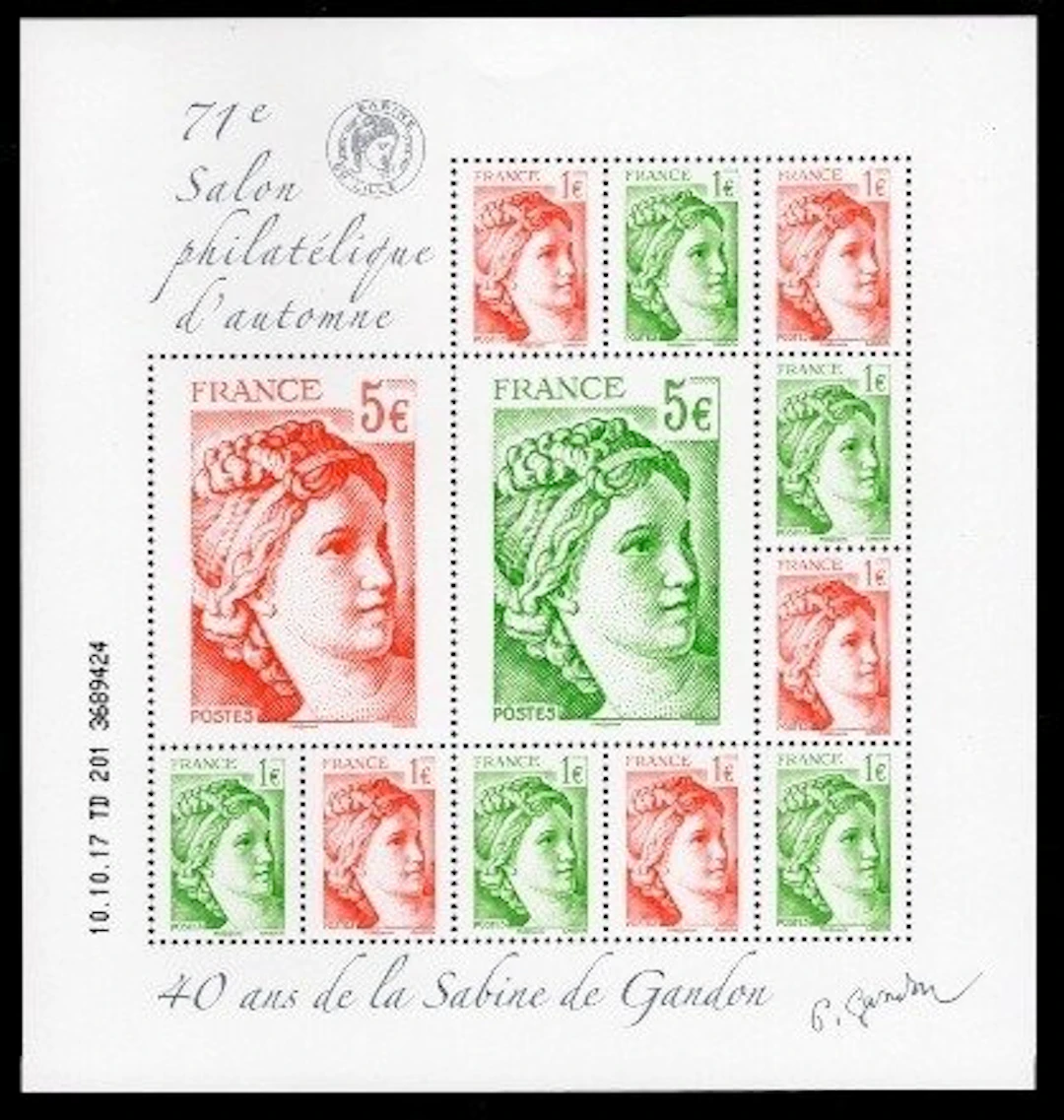 France 2017 - Block-of-stamps "40 years of the Sabine de Gandon" No