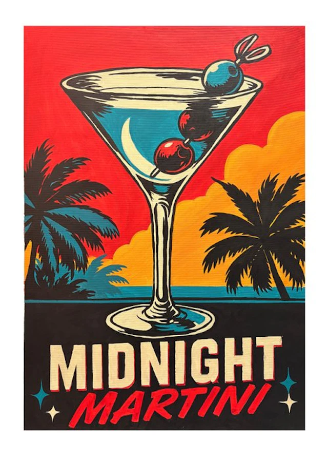 Flavia Delgado - MIDNIGHT MARTINI XL