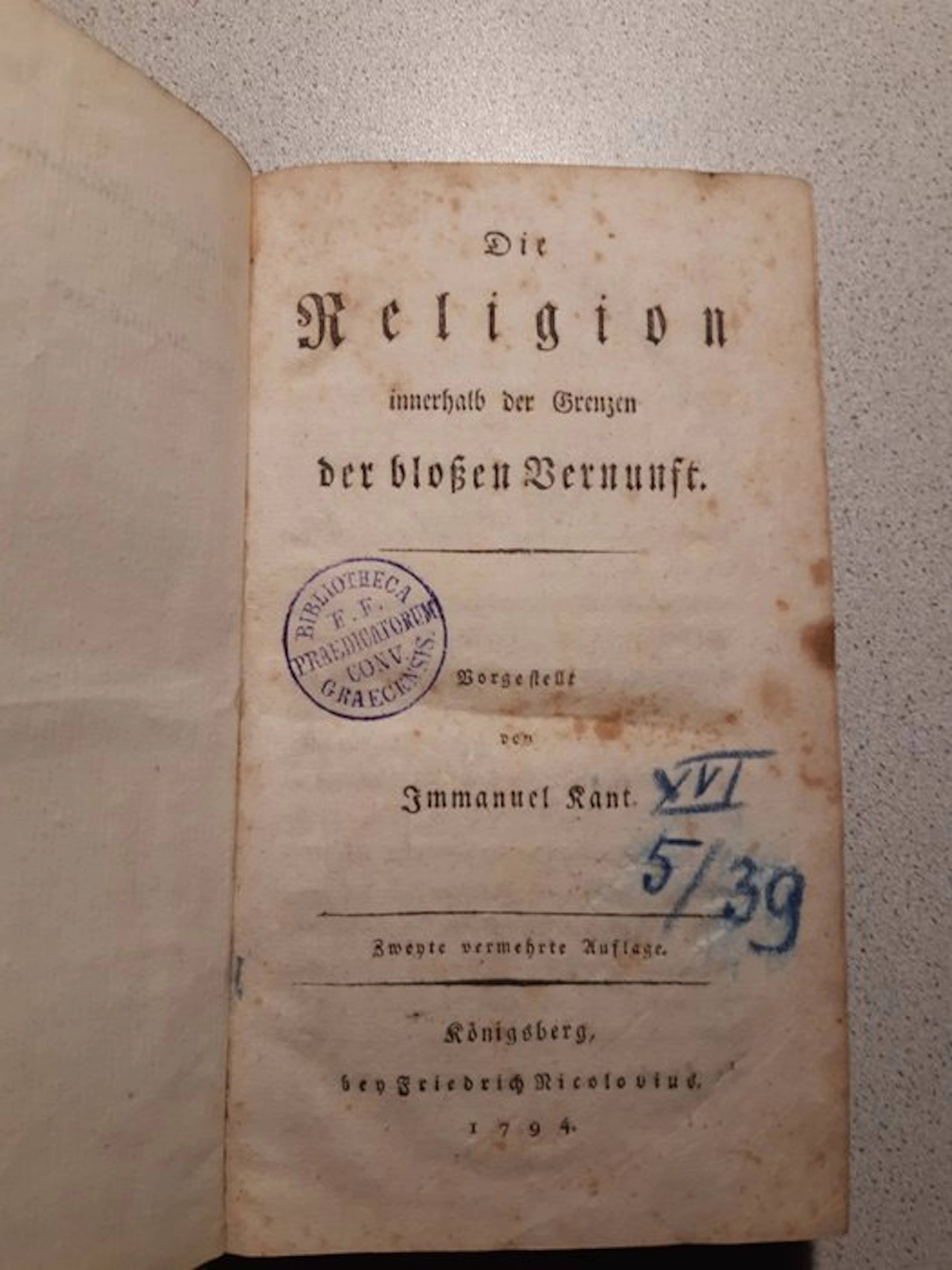 Immanuel Kant - Die Religion innerhalb der Grenzen der...