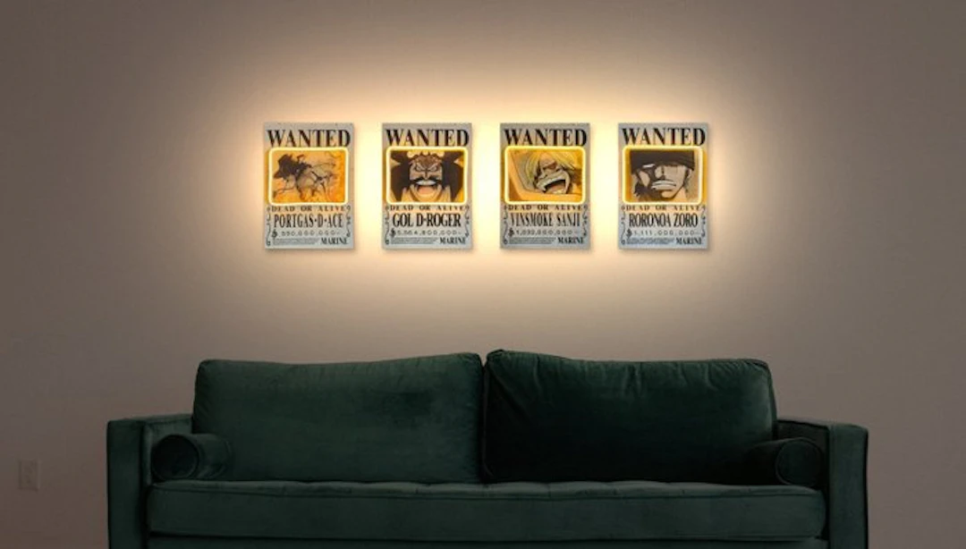 LEDMansion - WANTED COLLECTION – ONE PIECE - 25x35cm |...