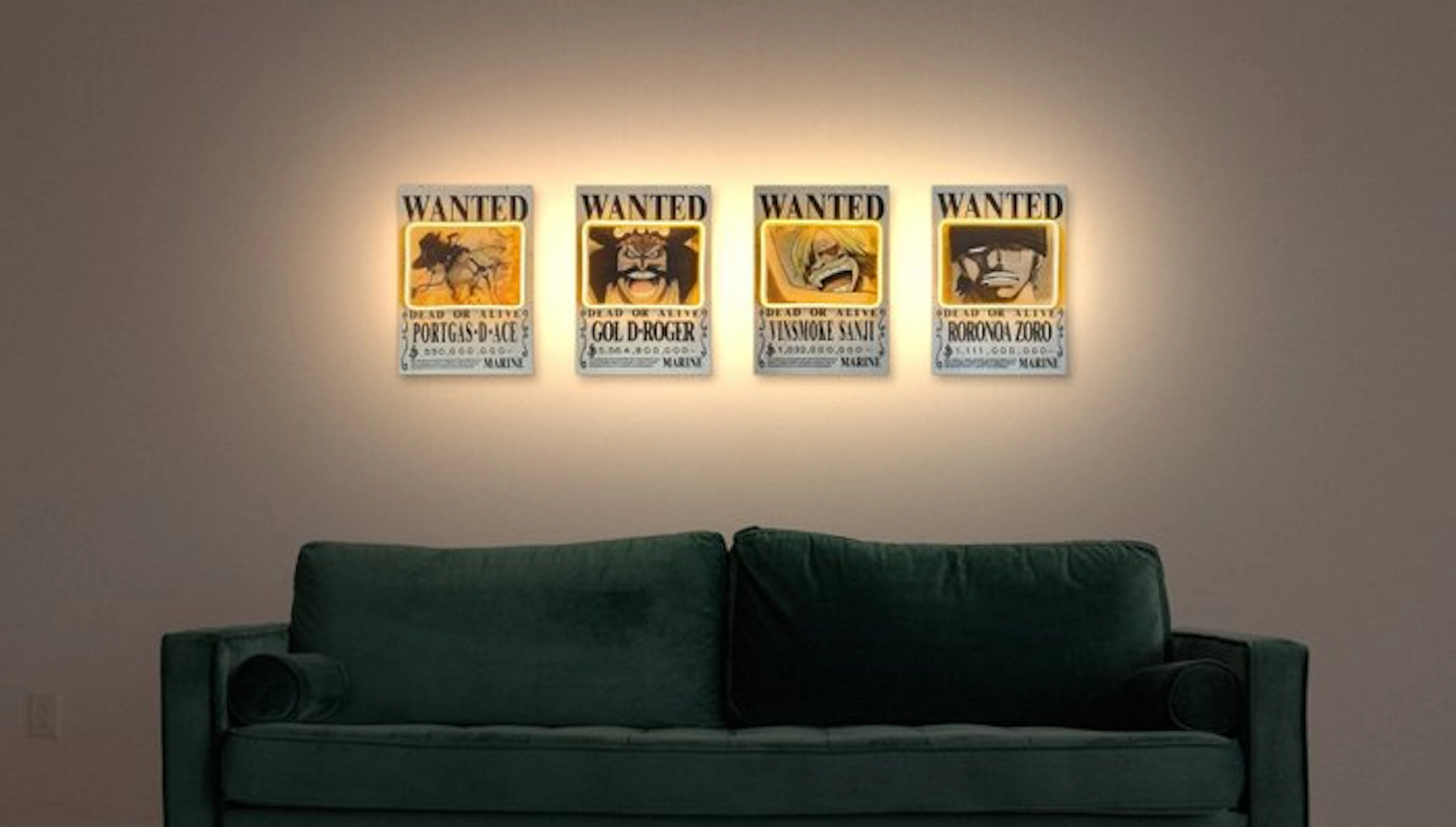 LEDMansion - WANTED COLLECTION – ONE PIECE - 25x35cm |...
