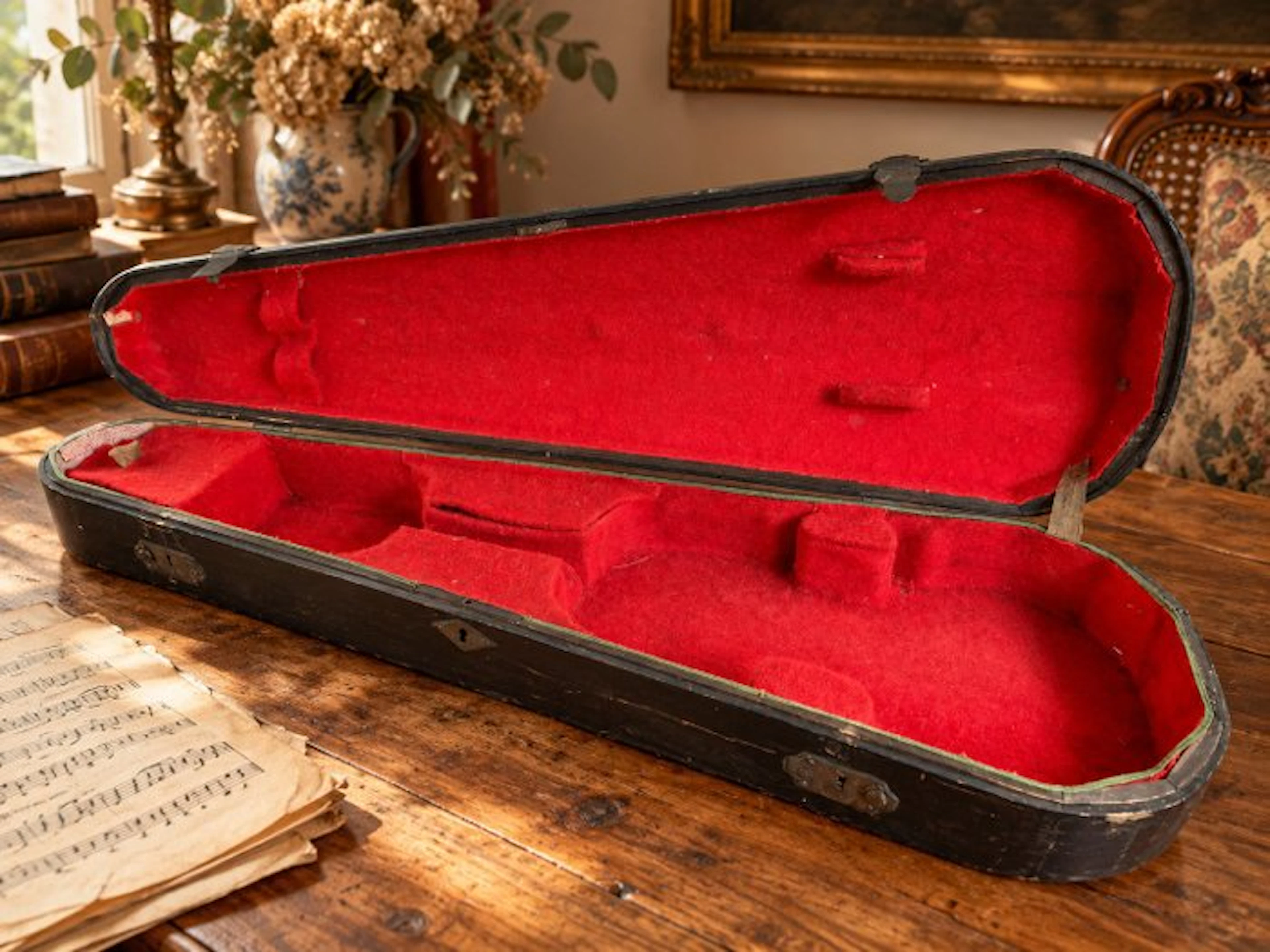 Casket - Wood, Textile - Decorative object