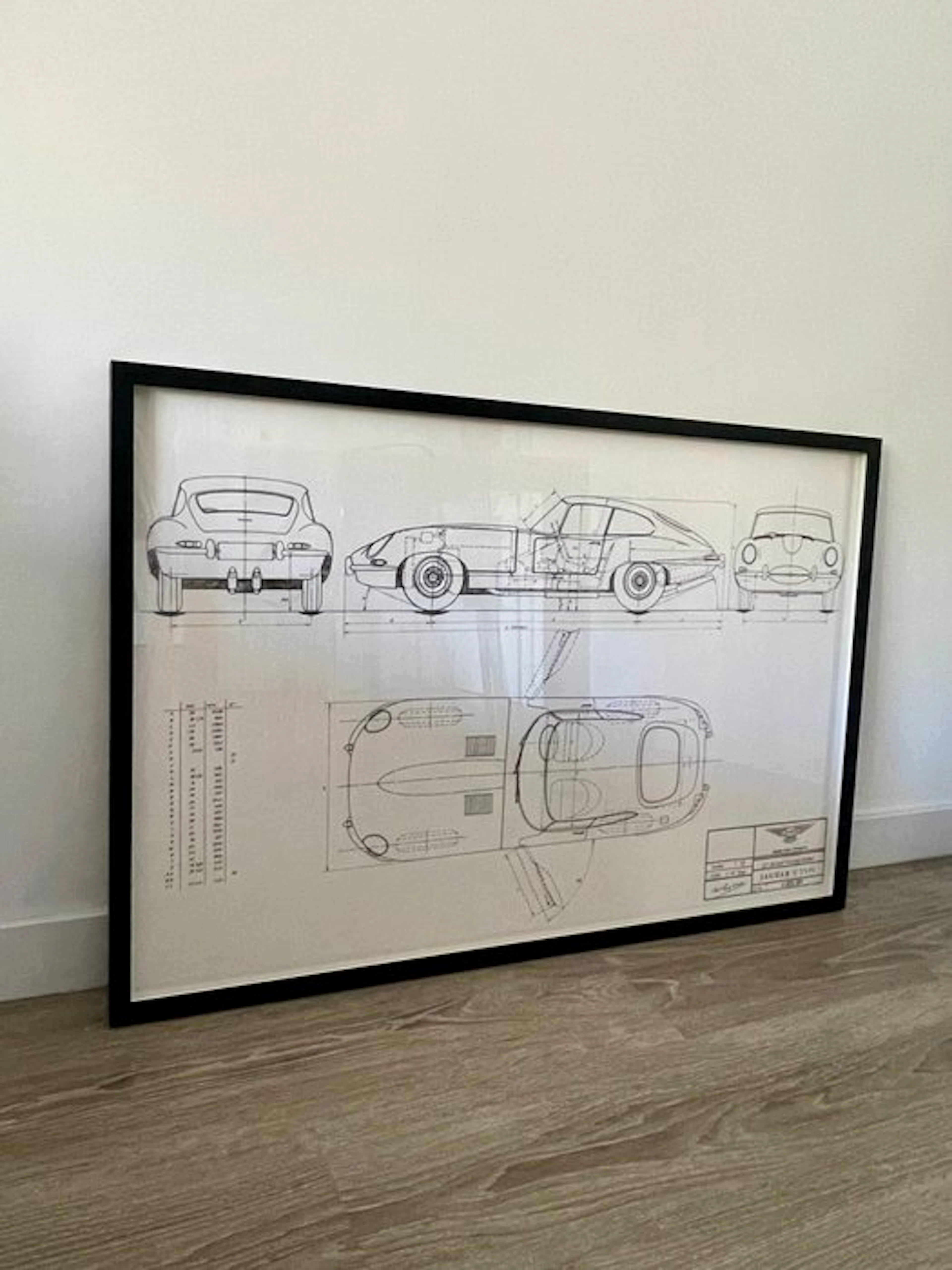 Jaguar E TYPE - Technical Drawing - Frame - Design